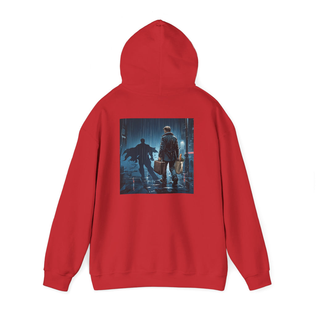 Dad 4 Life Hoodie — Father & Son Silhouette Pullover with Noir City Back Print