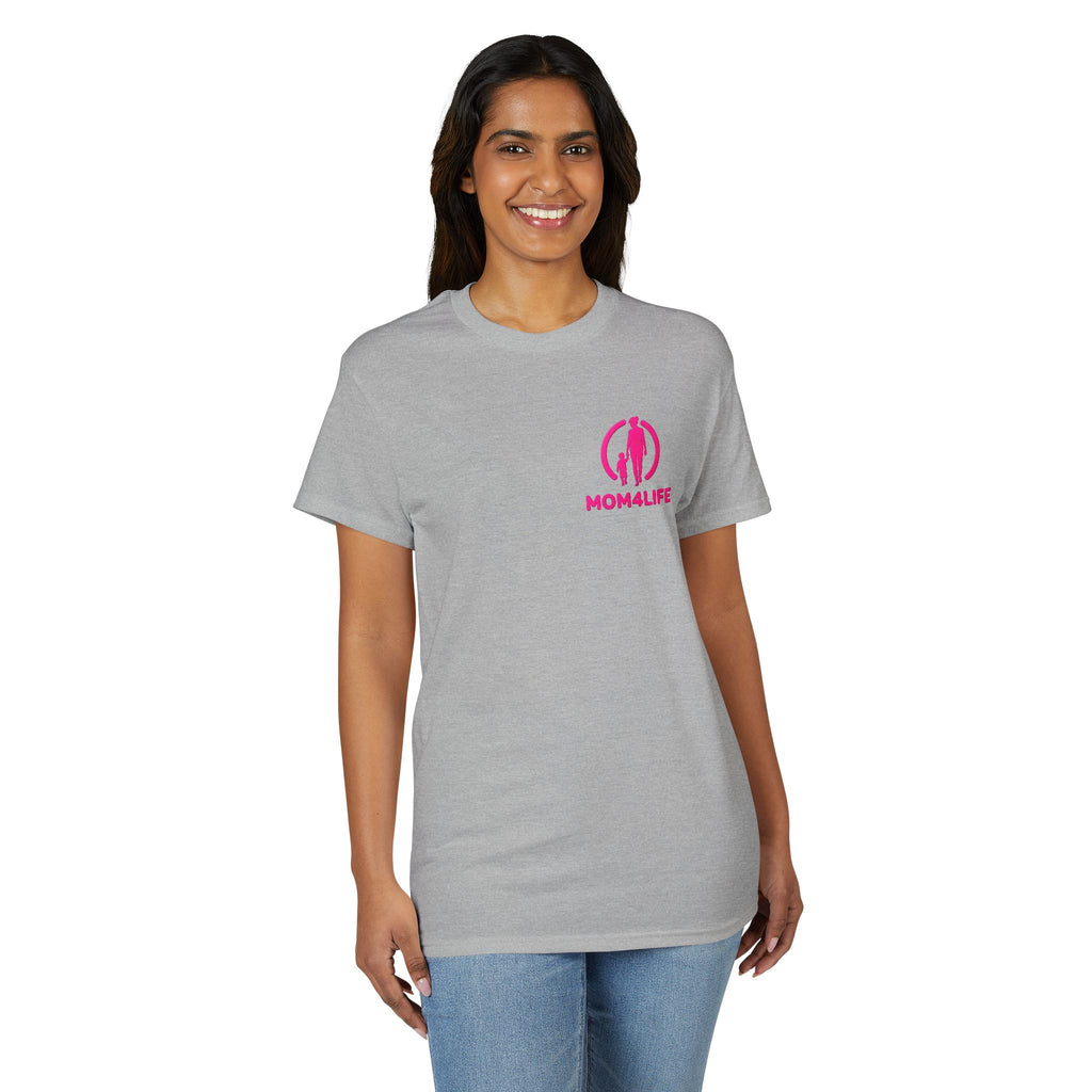 T-shirt « Mom Life » – Tee-shirt graphique silhouette de maman rose