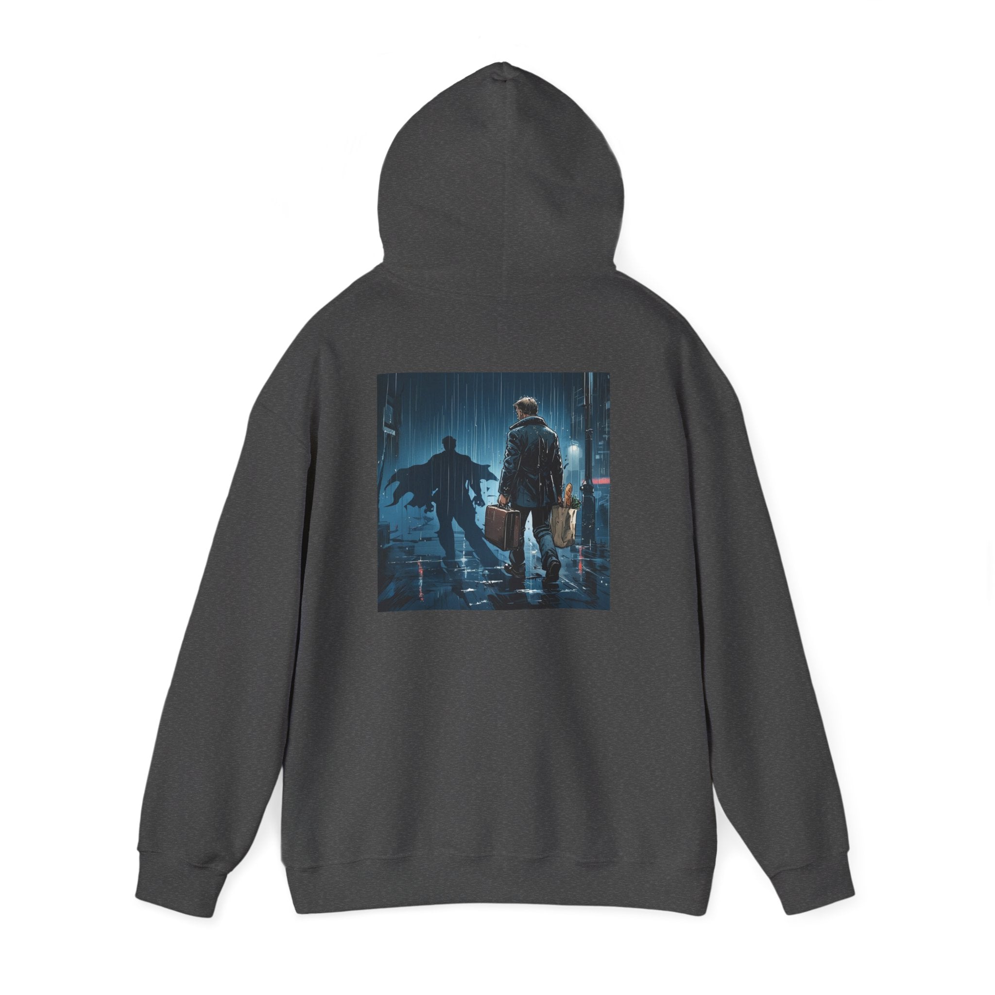 Dad 4 Life Hoodie — Father & Son Silhouette Pullover with Noir City Back Print