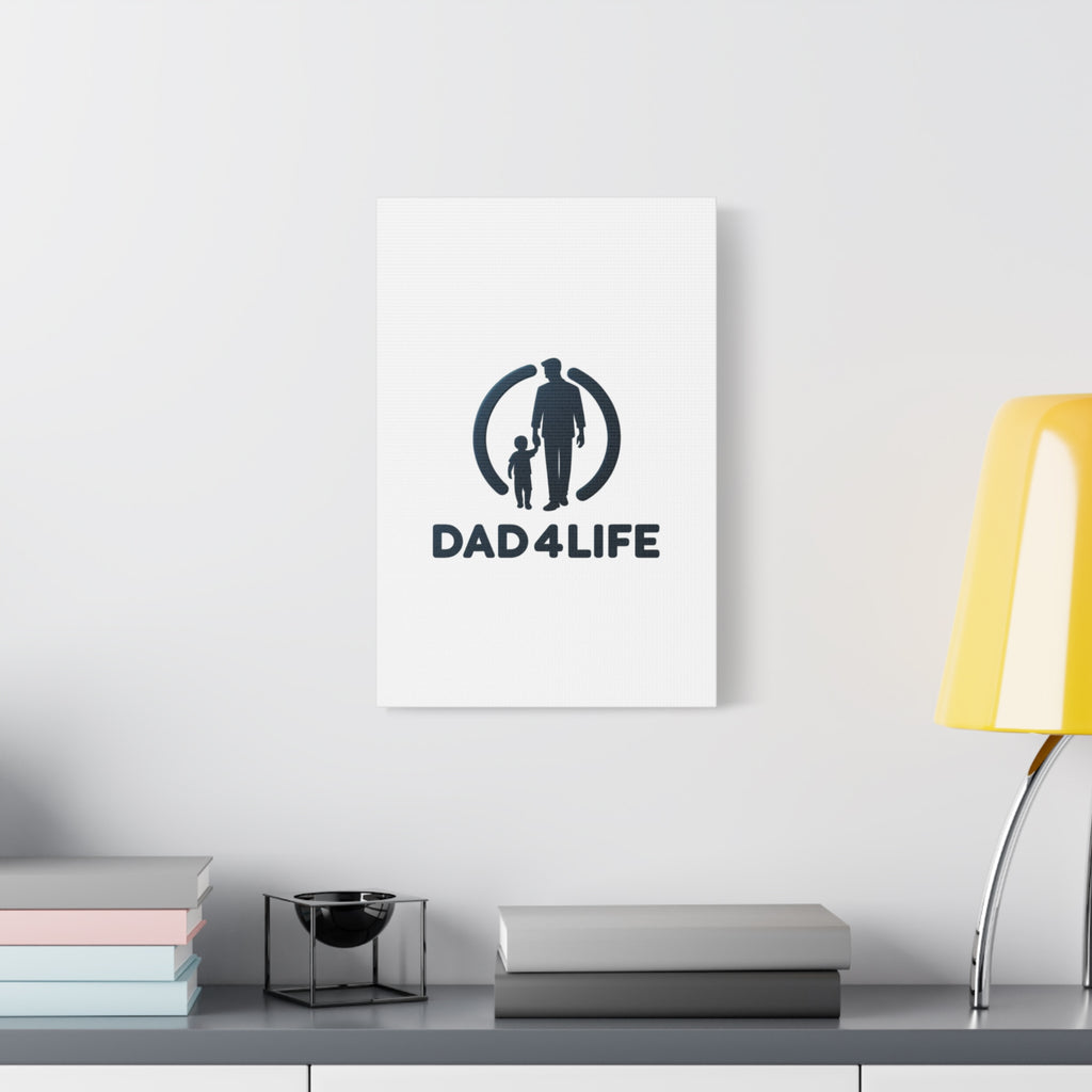 Canvas Wall Art — “DAD4LIFE” Father & Child Matte Stretched Canvas