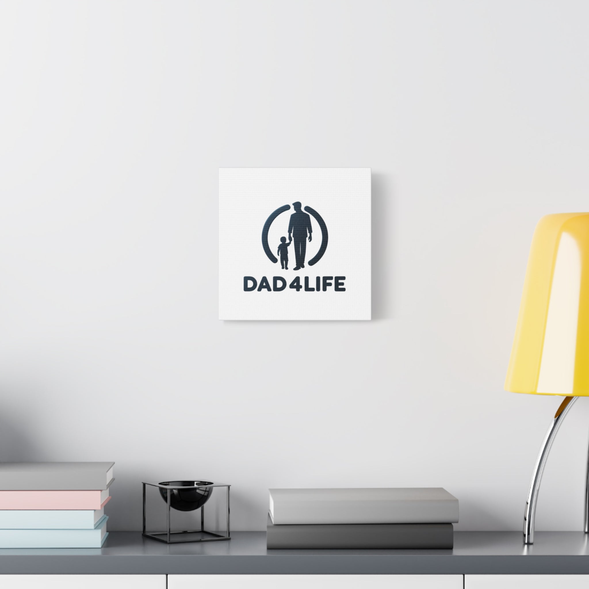 Canvas Wall Art — “DAD4LIFE” Father & Child Matte Stretched Canvas