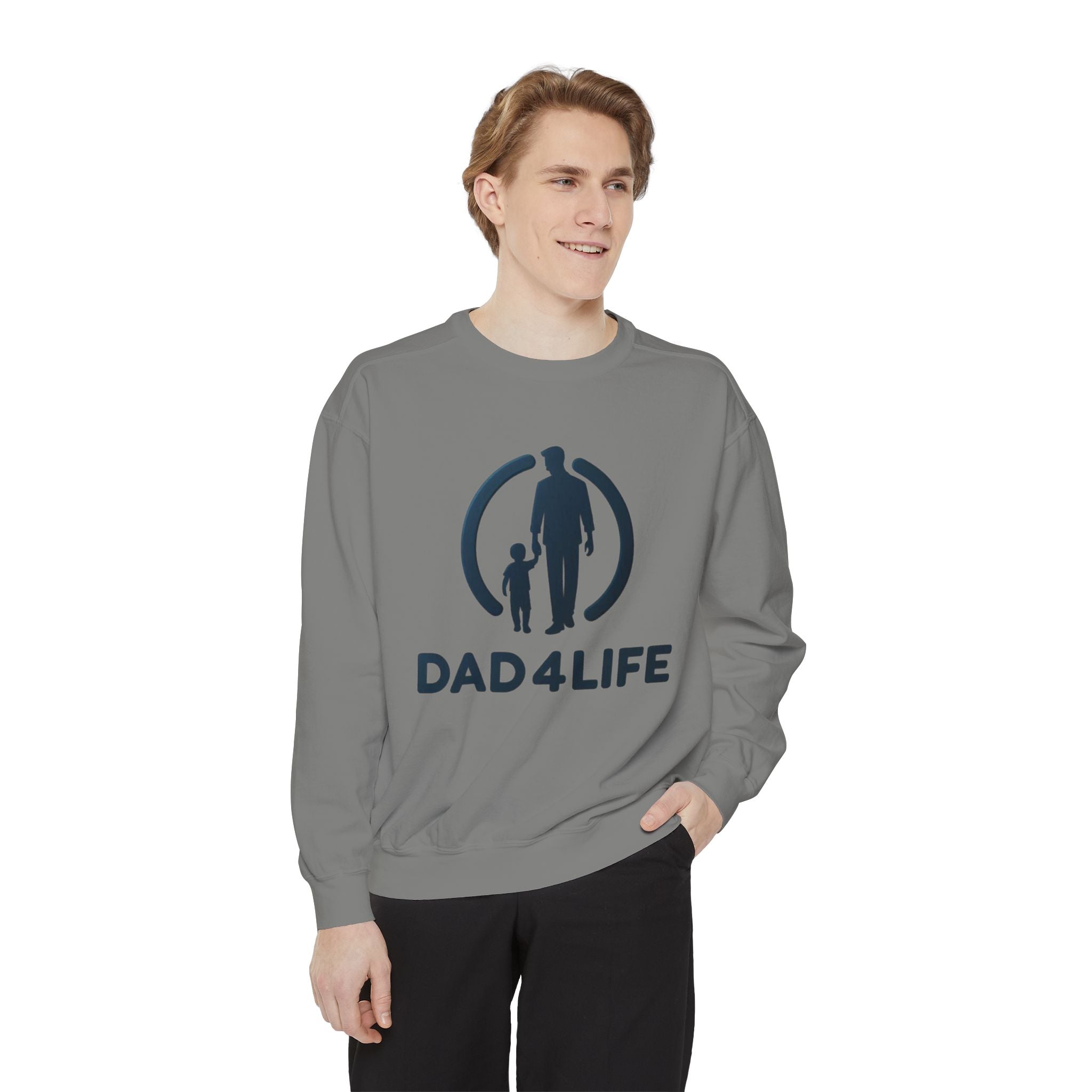 Sudadera Papá de por Vida — Cuello redondo con gráfico para Padre e Hijo