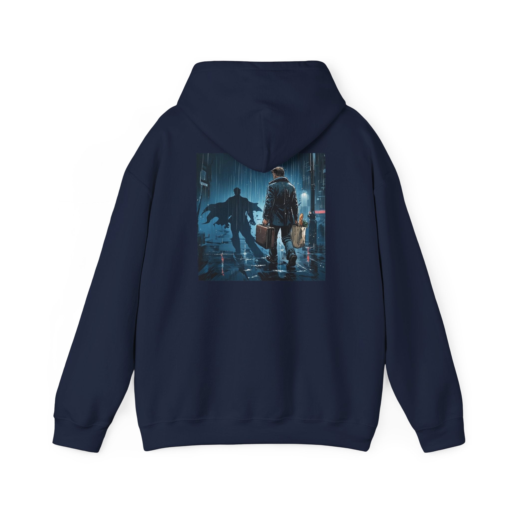 Dad 4 Life Hoodie — Father & Son Silhouette Pullover with Noir City Back Print