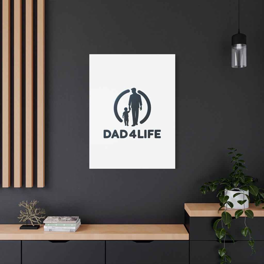 Canvas Wall Art — “DAD4LIFE” Father & Child Matte Stretched Canvas