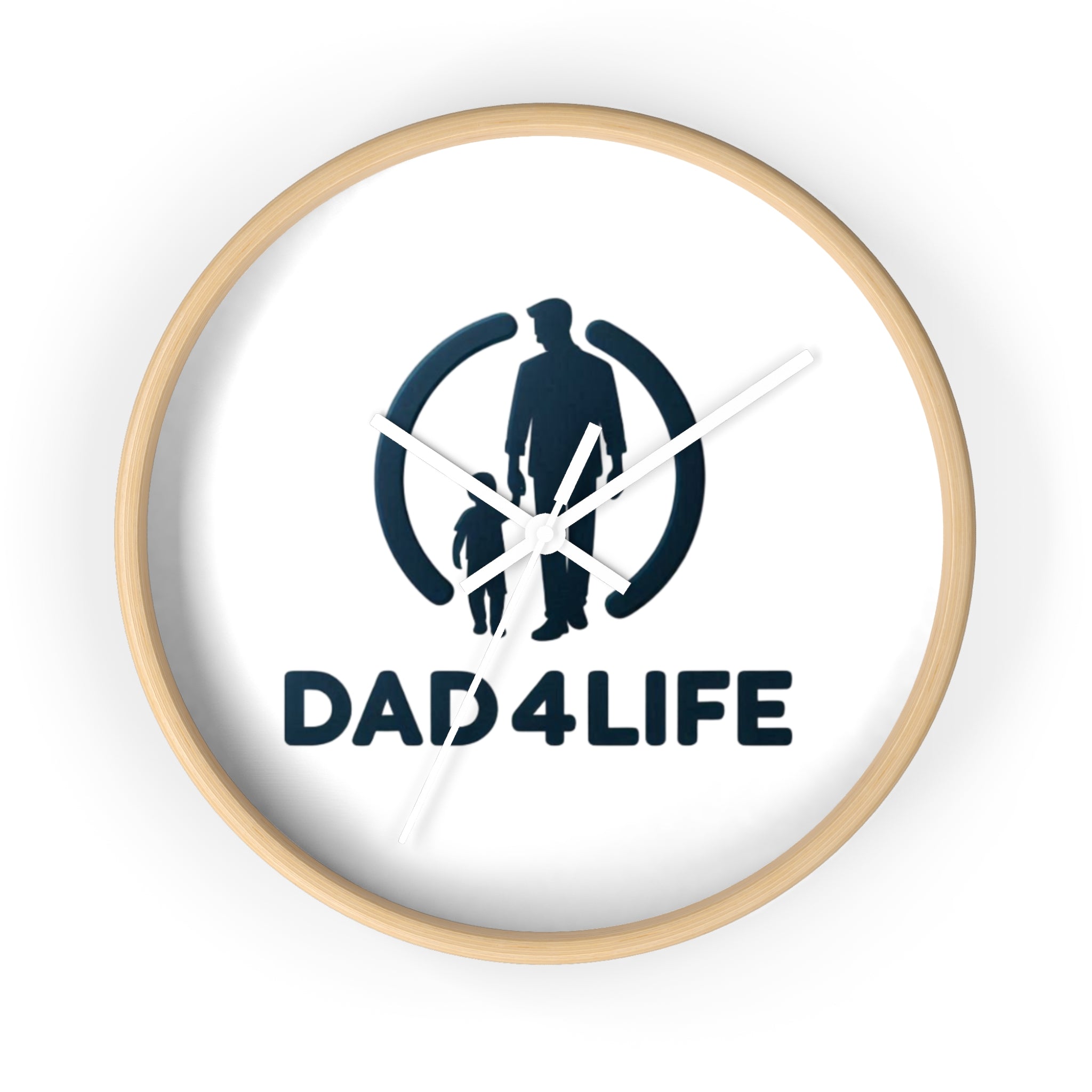 Dad4Life Wall Clock — Father & Child Silhouette Decorative Clock, Gift for Dads (Father's Day)