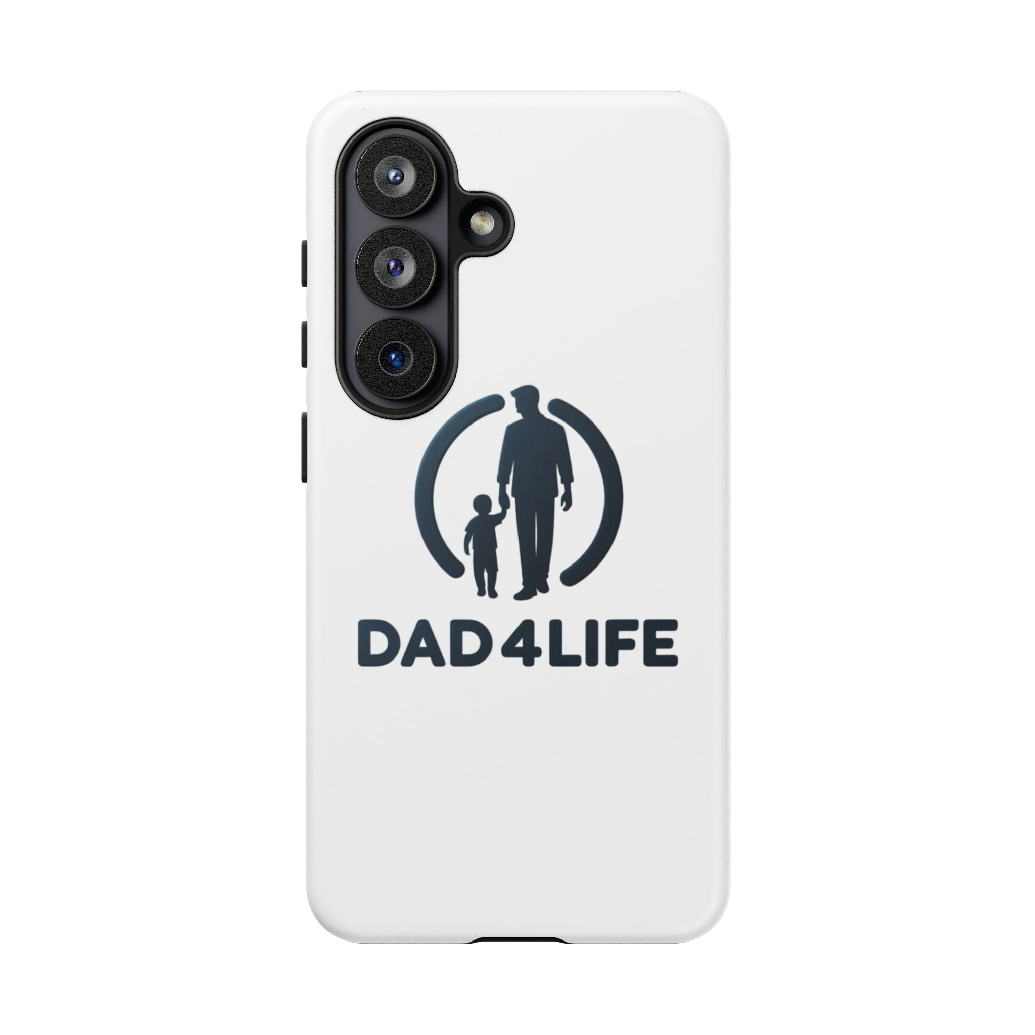 Funda protectora para teléfono Dad4Life — Funda protectora con silueta de padre e hijo