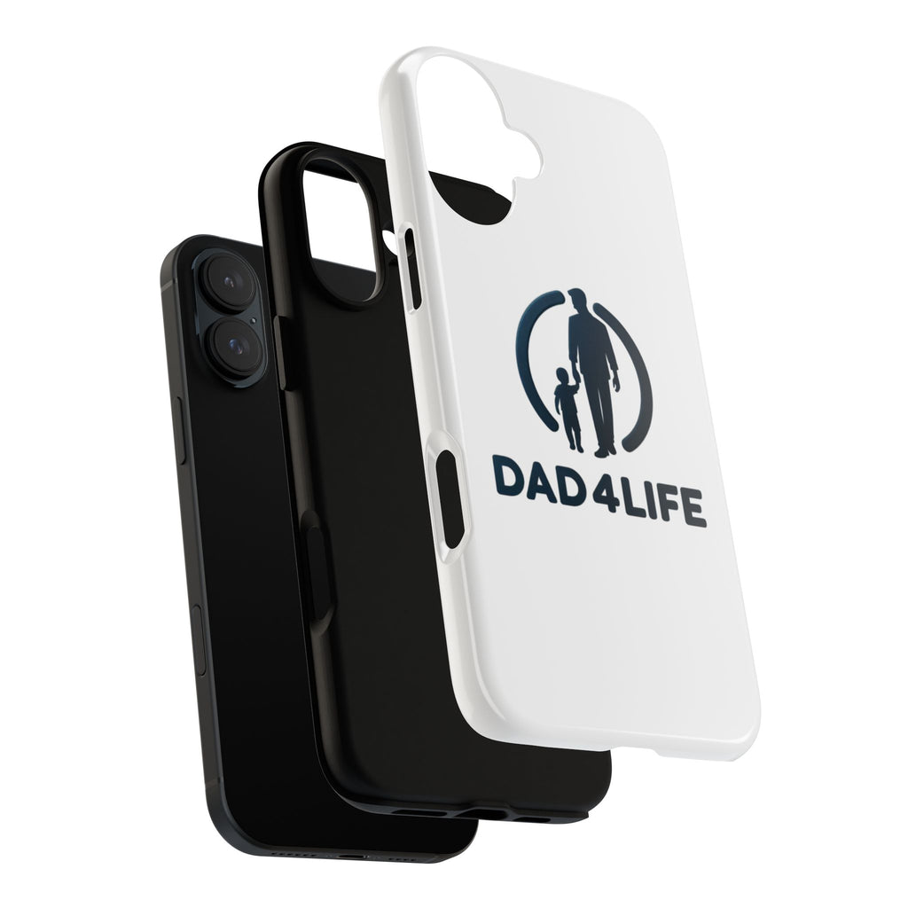 Funda protectora para teléfono Dad4Life — Funda protectora con silueta de padre e hijo