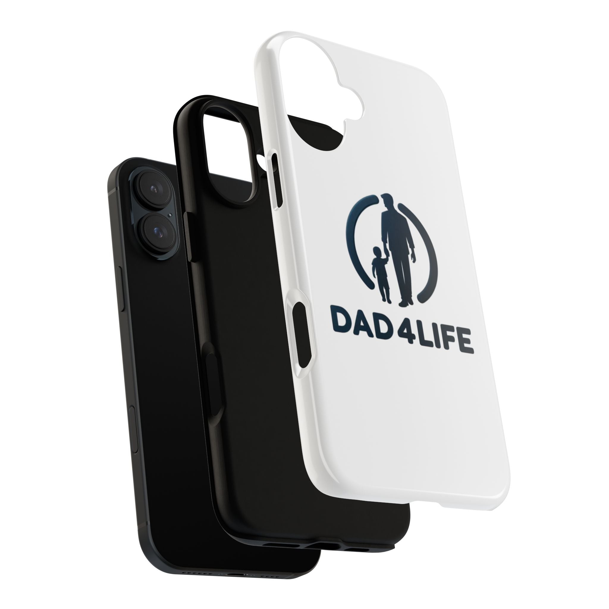 Funda protectora para teléfono Dad4Life — Funda protectora con silueta de padre e hijo
