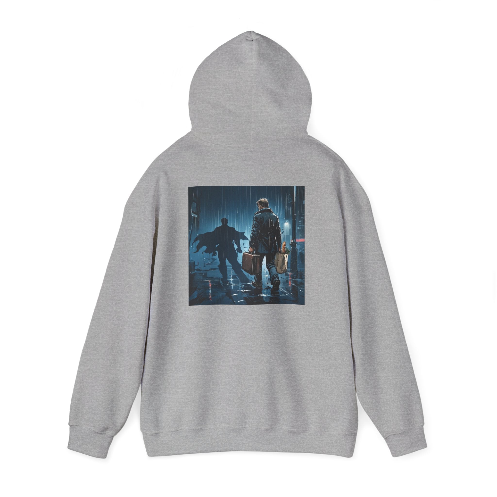 Dad 4 Life Hoodie — Father & Son Silhouette Pullover with Noir City Back Print