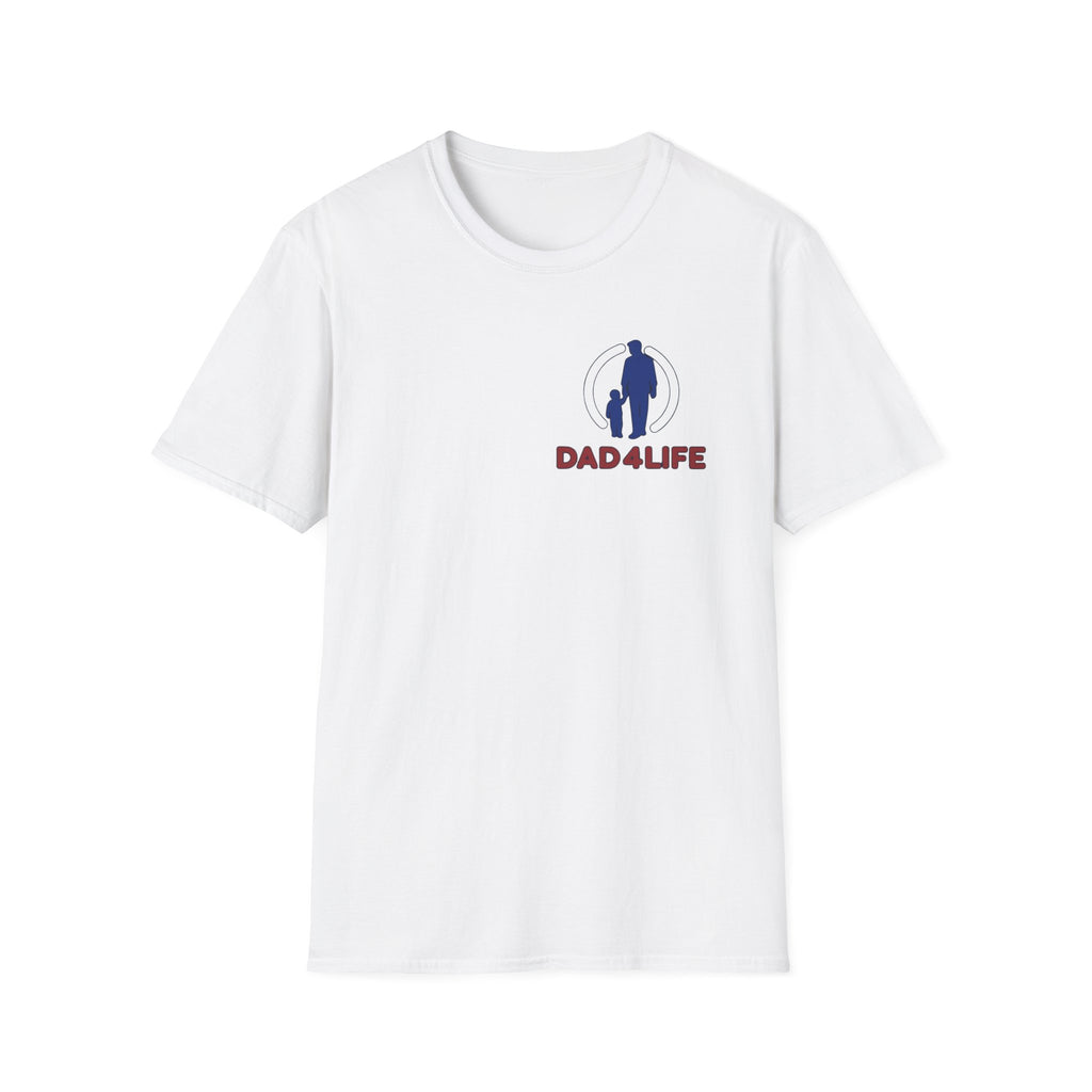 Dad 4 Life T-Shirt — Father & Child Silhouette Father's Day Tee