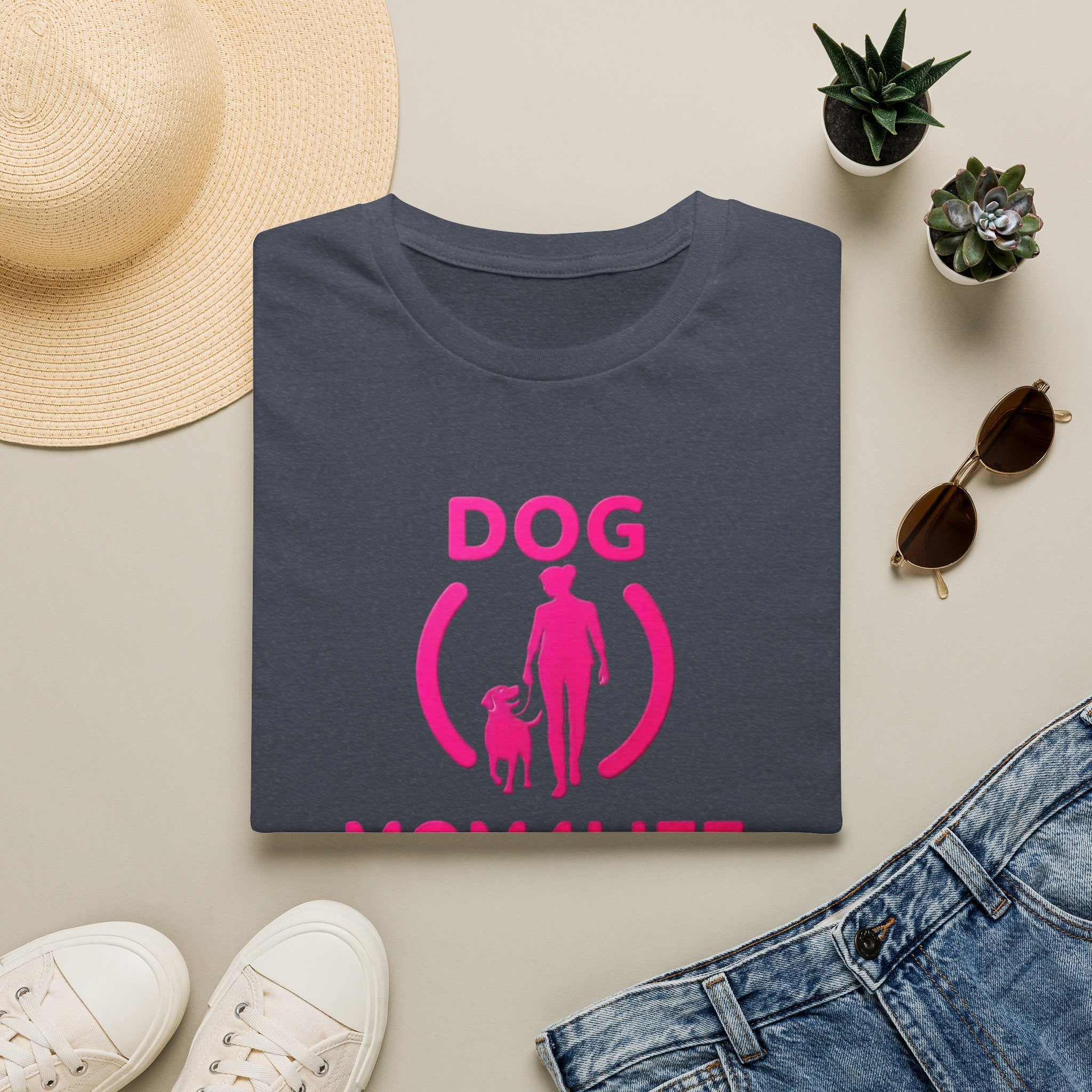 Dog Mom 4 Life T-Shirt — Pink Silhouette Pet Lover Tee