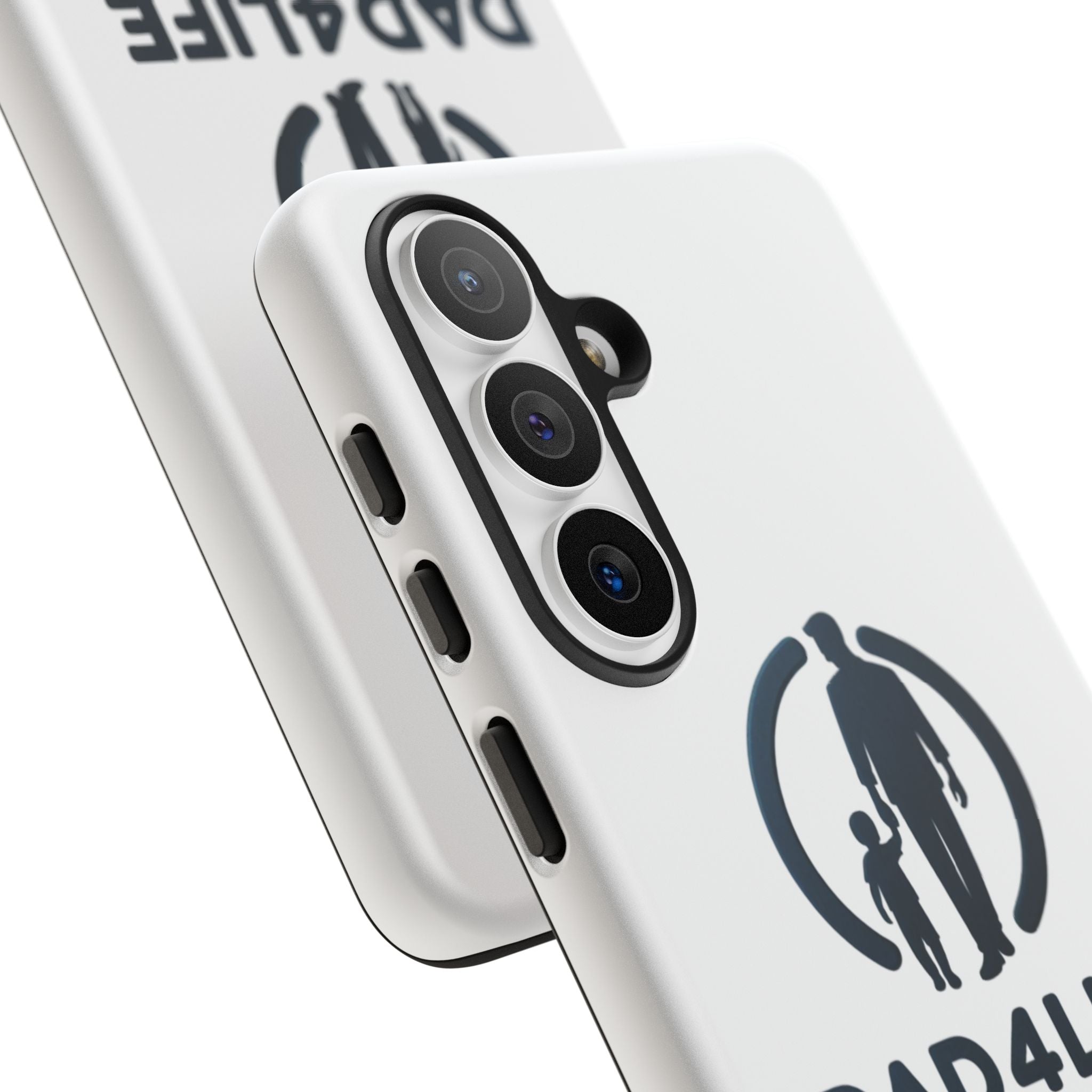 Funda protectora para teléfono Dad4Life — Funda protectora con silueta de padre e hijo