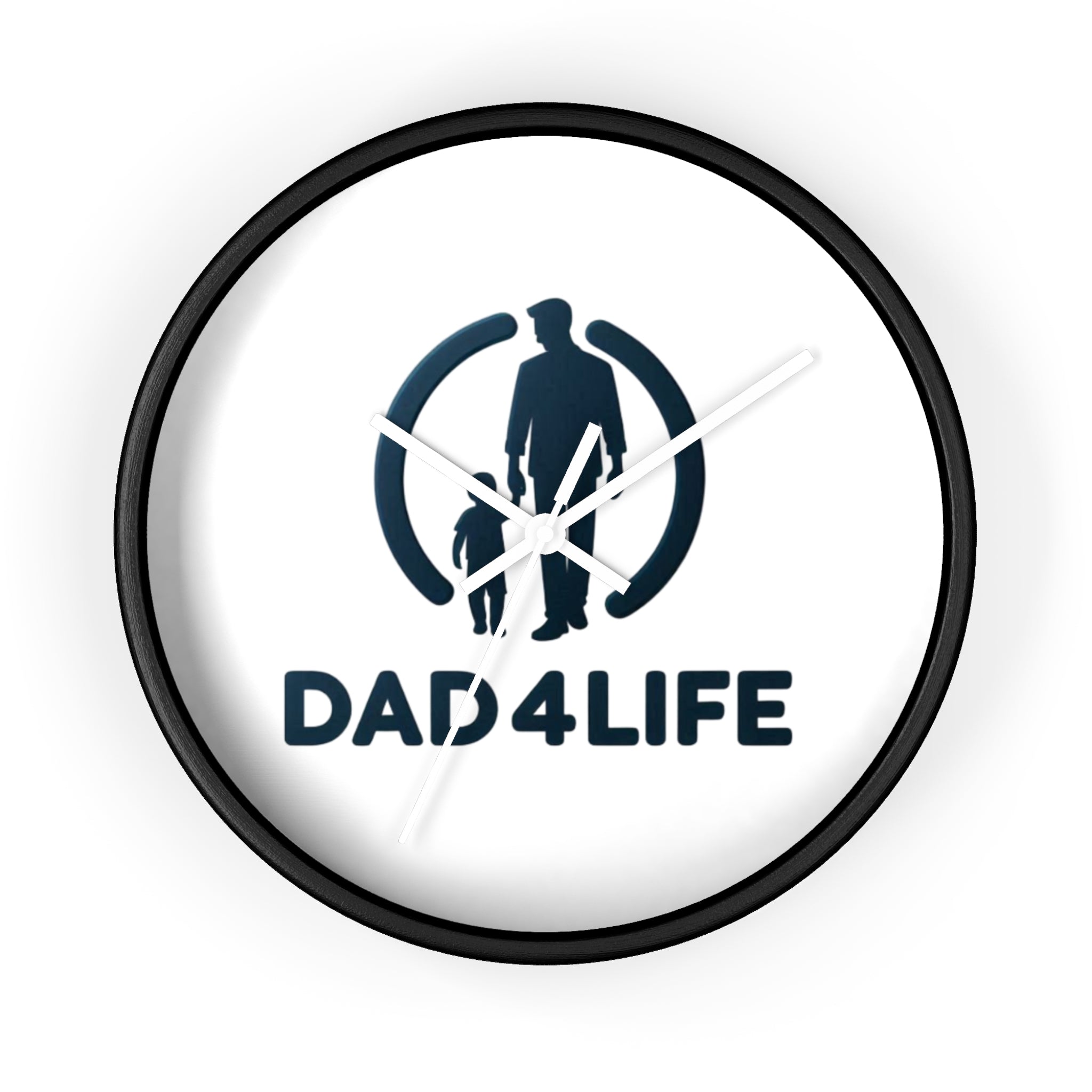 Dad4Life Wall Clock — Father & Child Silhouette Decorative Clock, Gift for Dads (Father's Day)