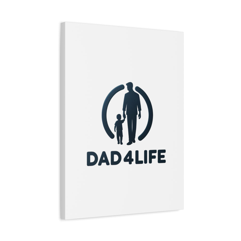 Canvas Wall Art — “DAD4LIFE” Father & Child Matte Stretched Canvas
