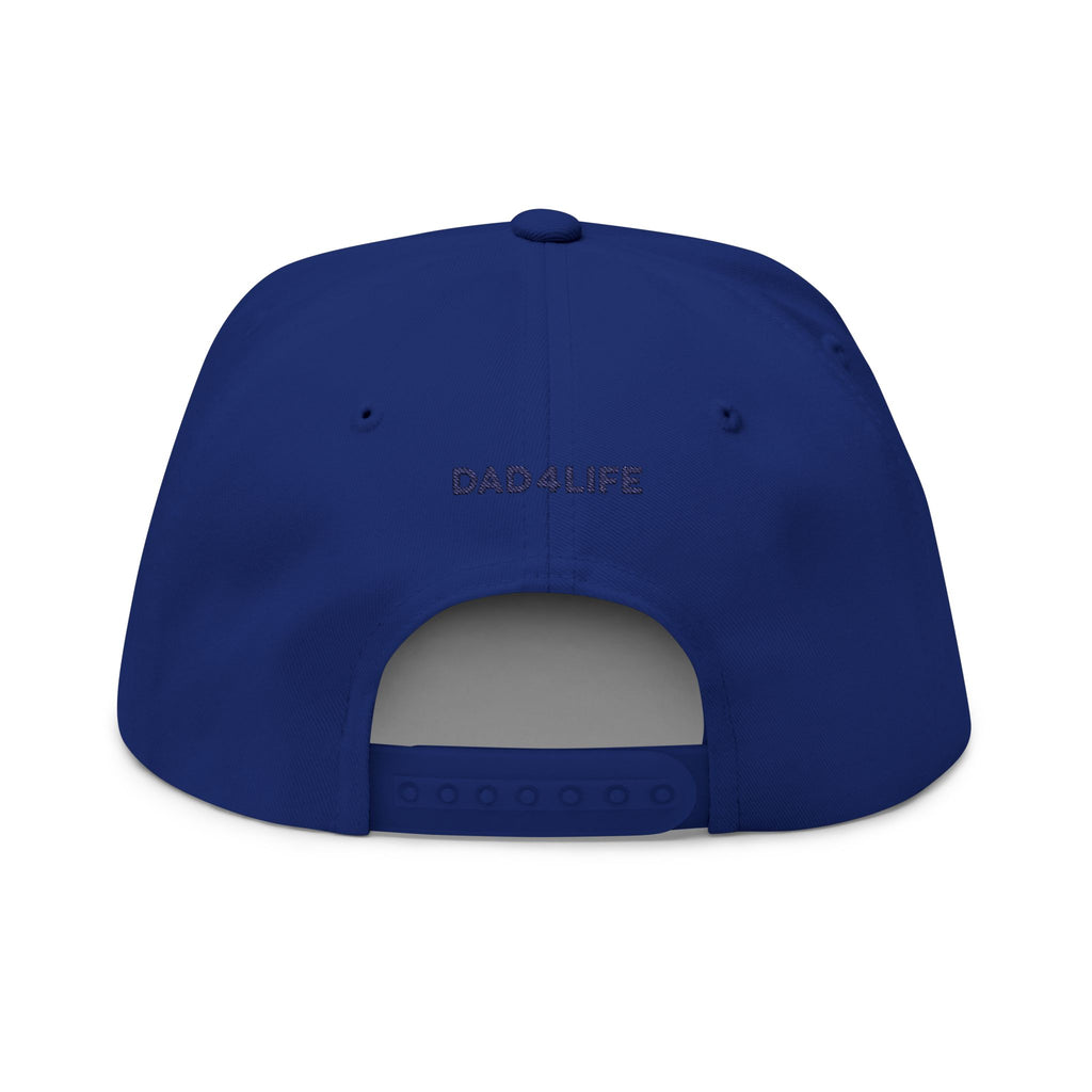 Dad4Life Embroidered Flat Bill Cap — Father & Child Logo Snapback