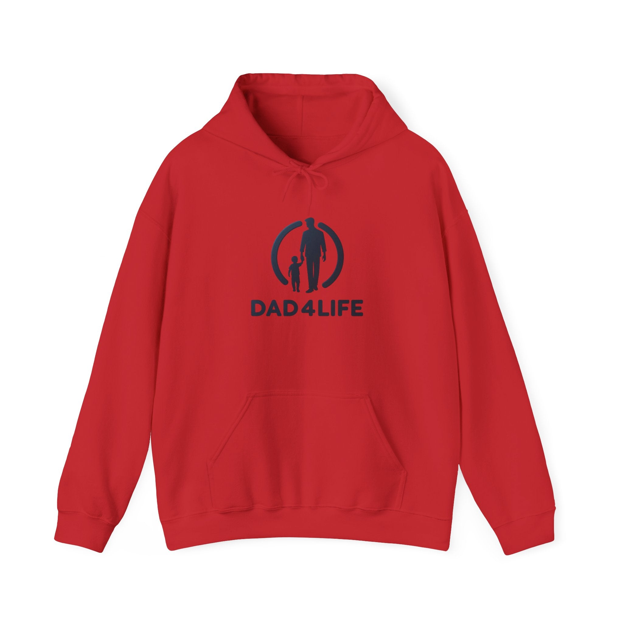 Dad 4 Life Hoodie — Father & Son Silhouette Pullover with Noir City Back Print