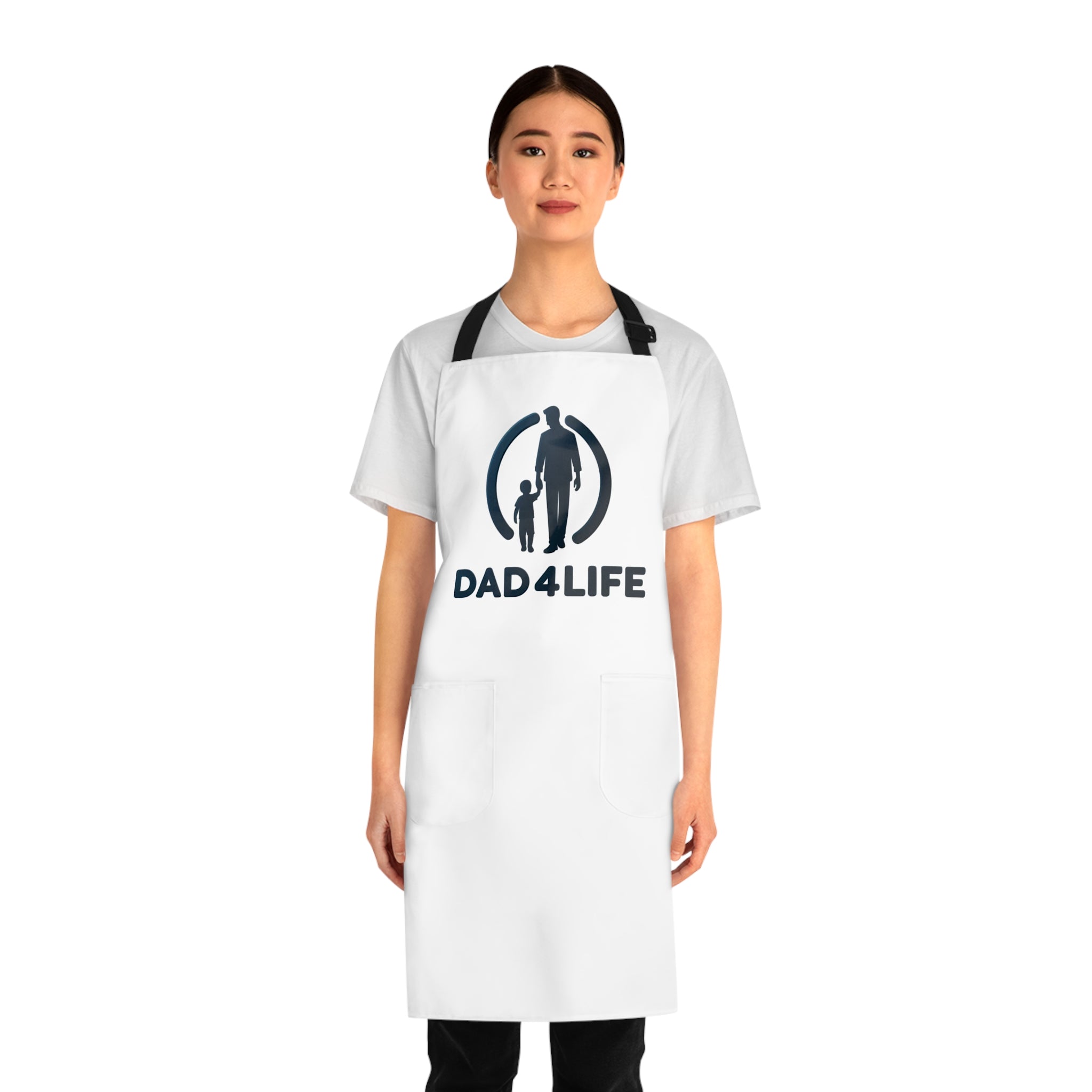 Dad4Life Cooking Apron — Father's Day Gift Dad & Child Silhouette Apron