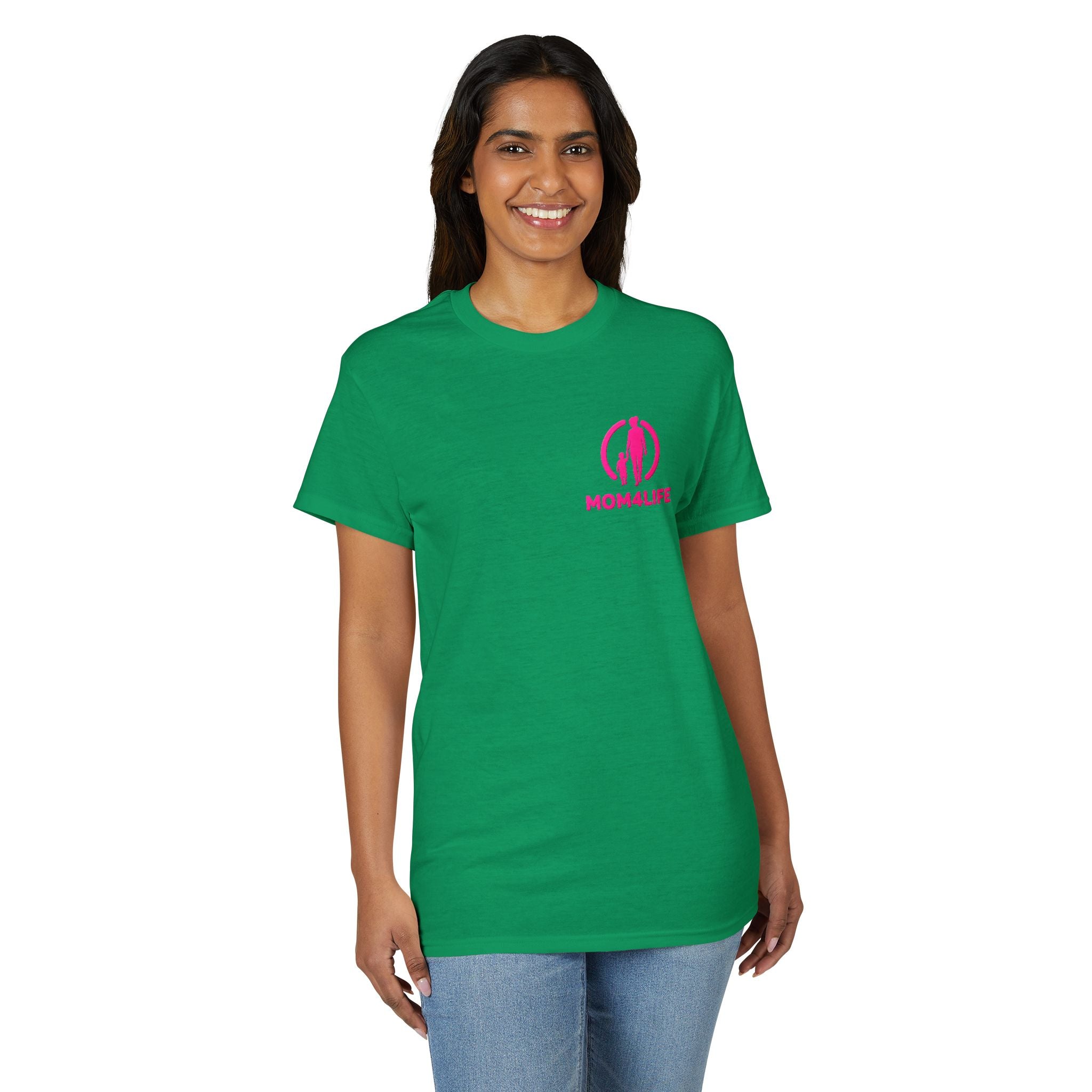 T-shirt « Mom Life » – Tee-shirt graphique silhouette de maman rose