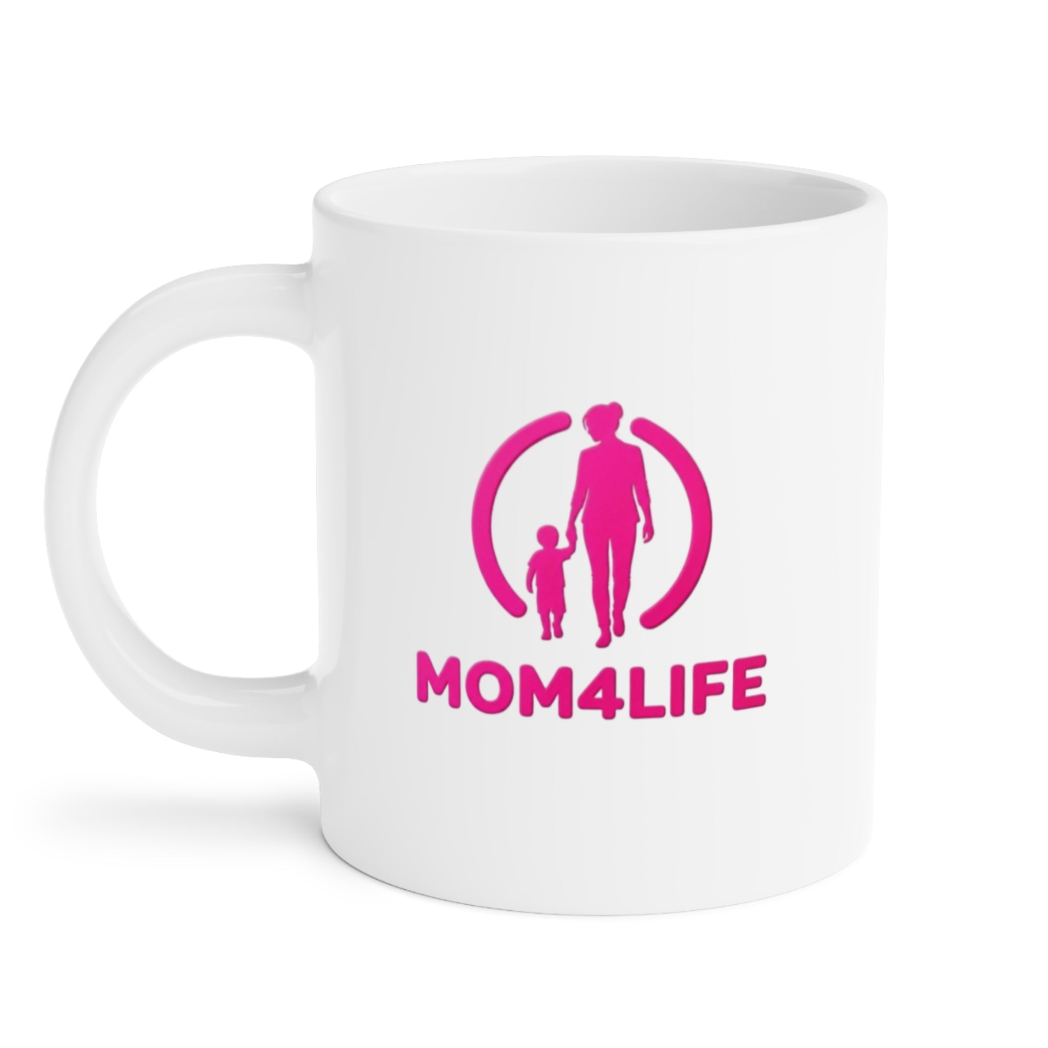 Mom4Life Ceramic Mug — Mom and Child Silhouette Coffee Cup (11/15/20oz)