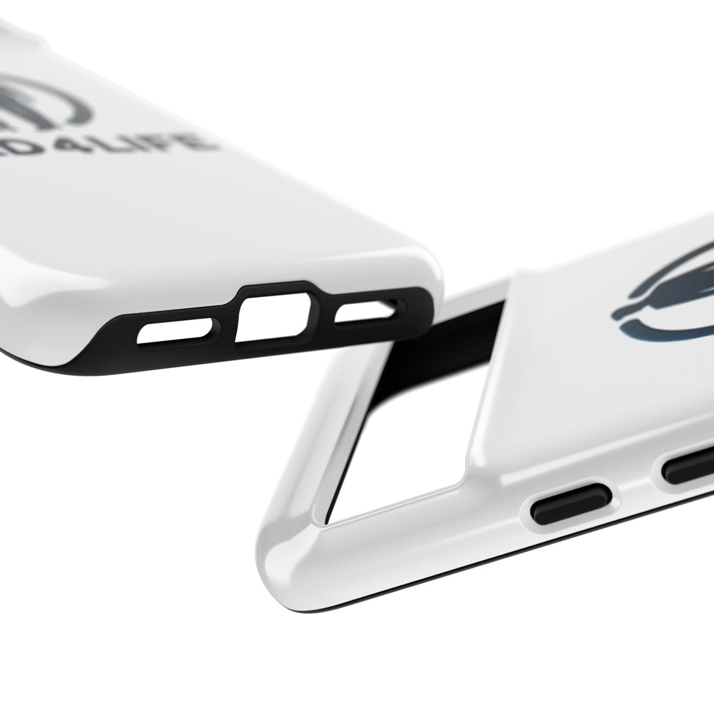 Funda protectora para teléfono Dad4Life — Funda protectora con silueta de padre e hijo