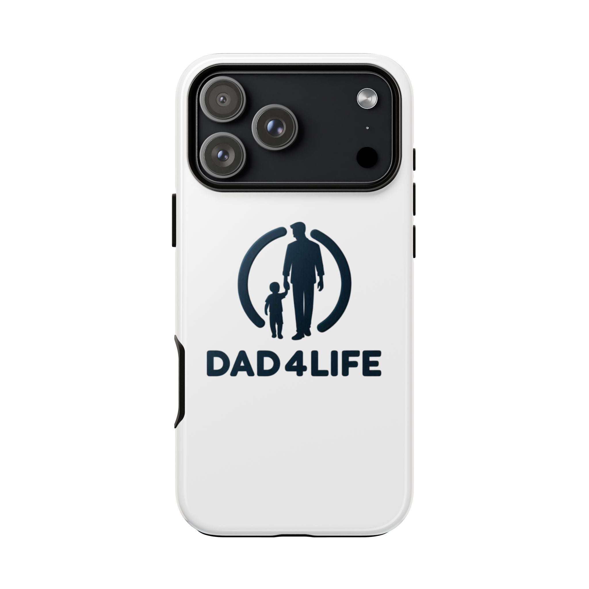 Funda protectora para teléfono Dad4Life — Funda protectora con silueta de padre e hijo