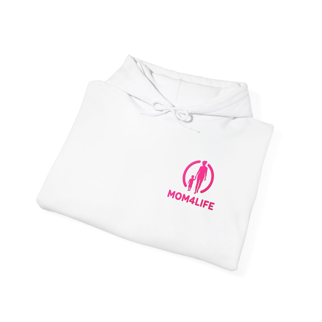 Mom4Life Hoodie – Pink Logo Mother's Day Pullover
