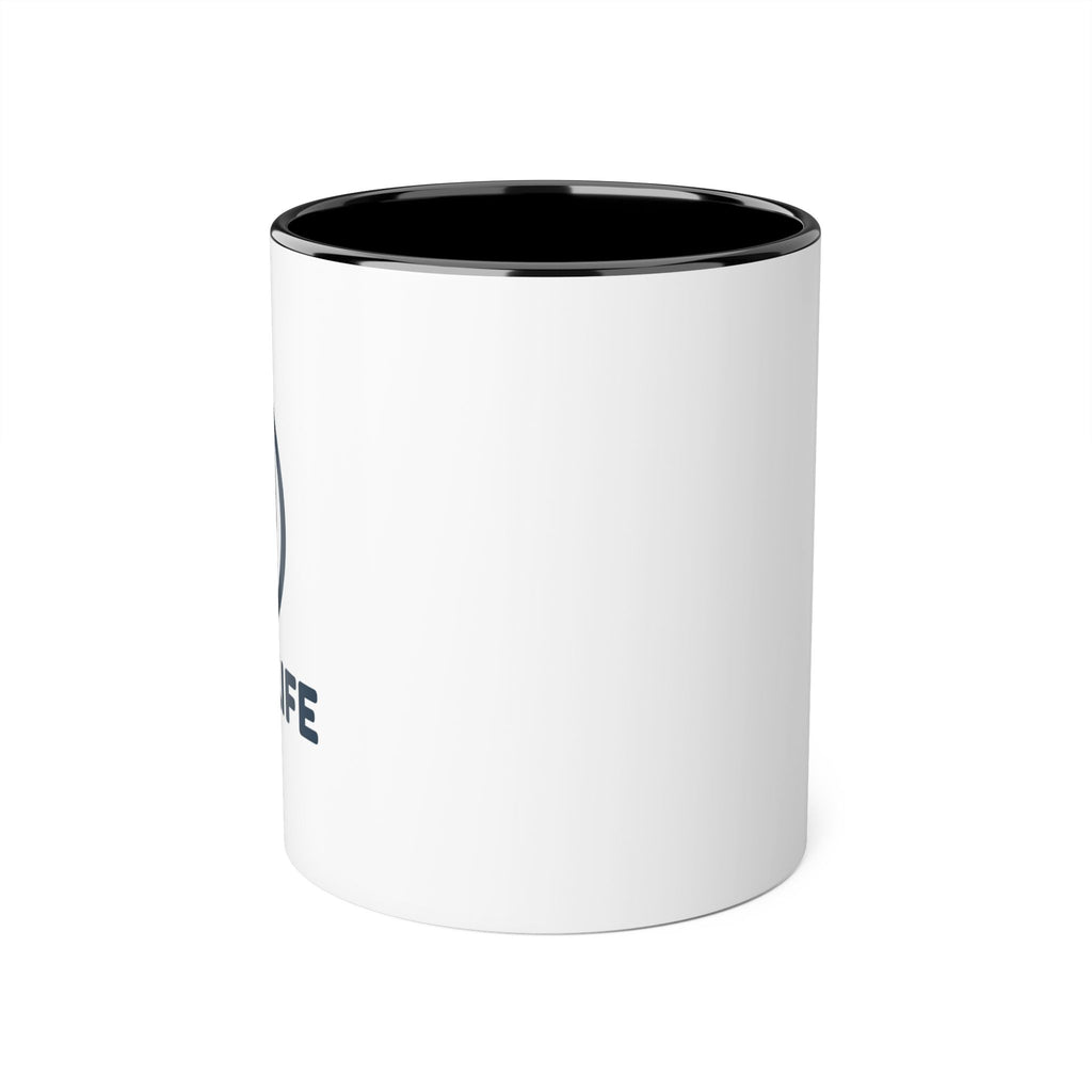 Mug « Papa pour la vie » — Mug bicolore de 325 ml pour papas, cadeau Père et enfant
