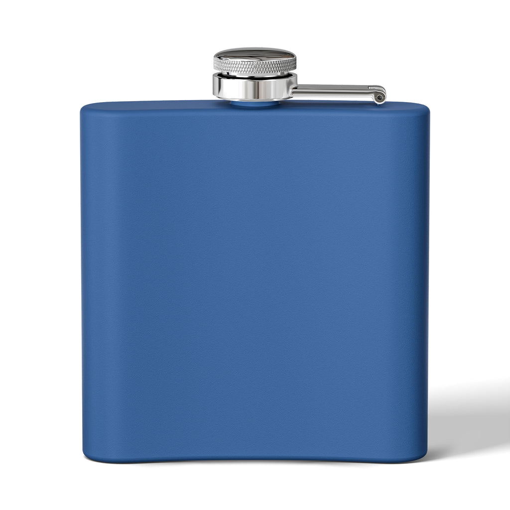 6oz Stainless Steel Flask — "DAD 4 LIFE" Father & Son Graphic, Father's Day Gift