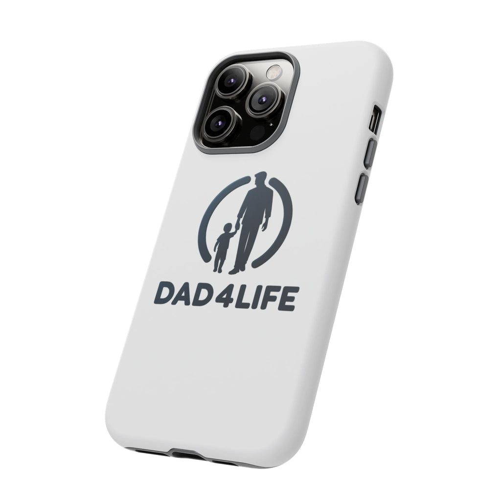 Funda protectora para teléfono Dad4Life — Funda protectora con silueta de padre e hijo