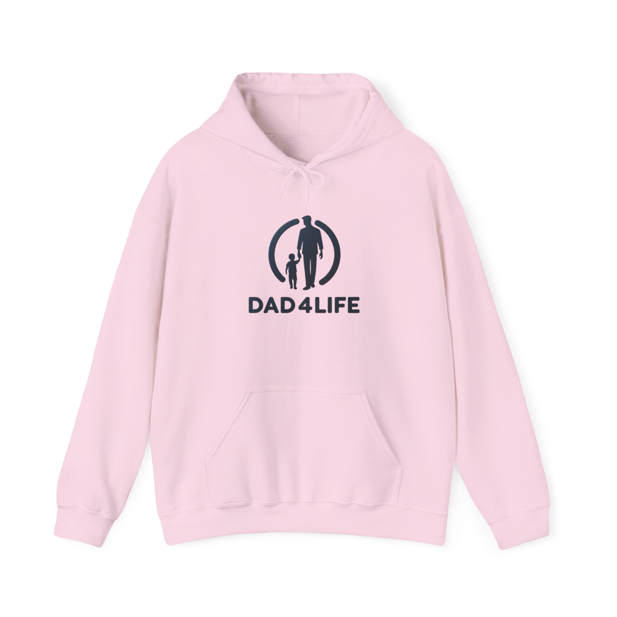 Dad 4 Life Hoodie — Father & Son Silhouette Pullover with Noir City Back Print