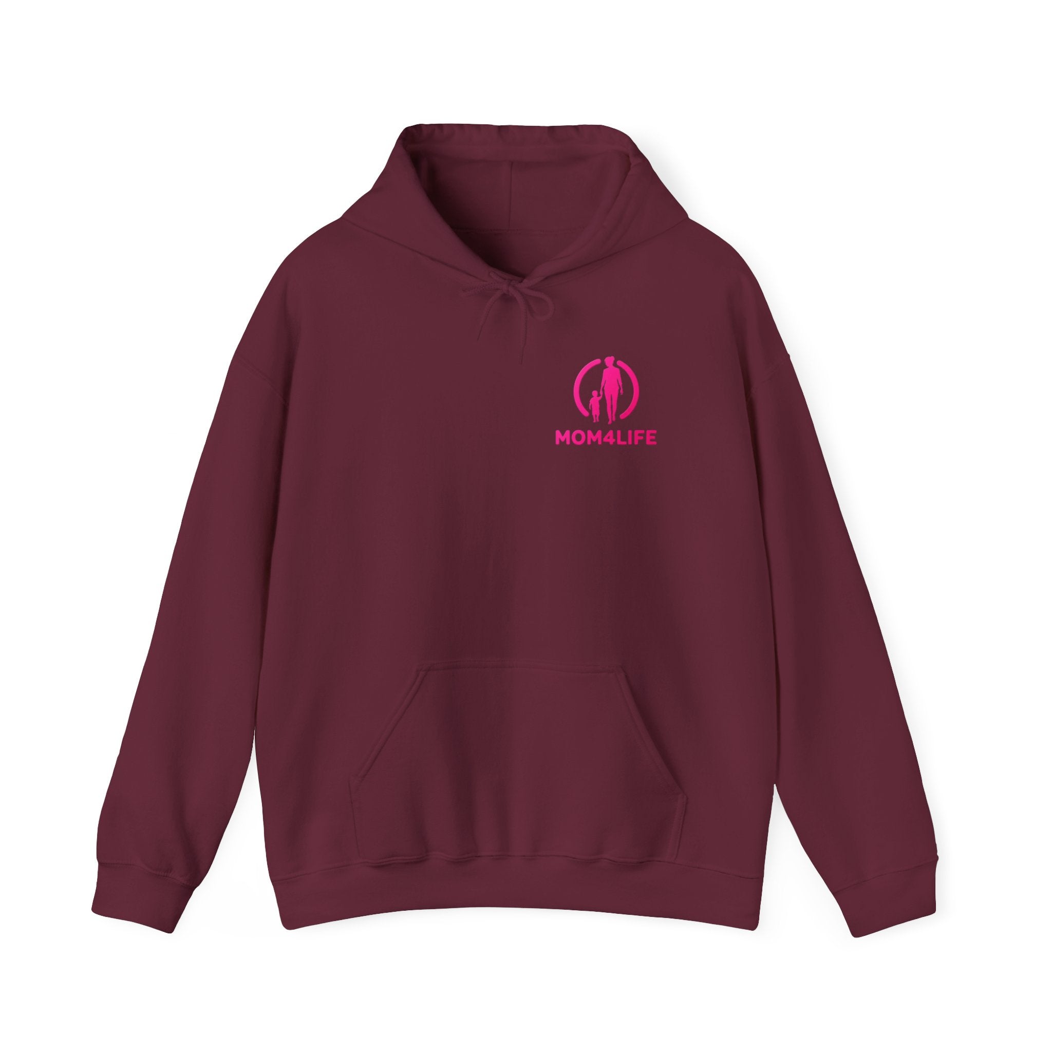 Mom4Life Hoodie – Pink Logo Mother's Day Pullover