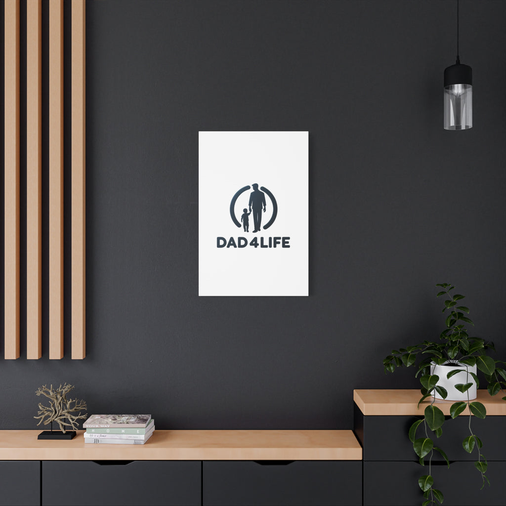 Canvas Wall Art — “DAD4LIFE” Father & Child Matte Stretched Canvas