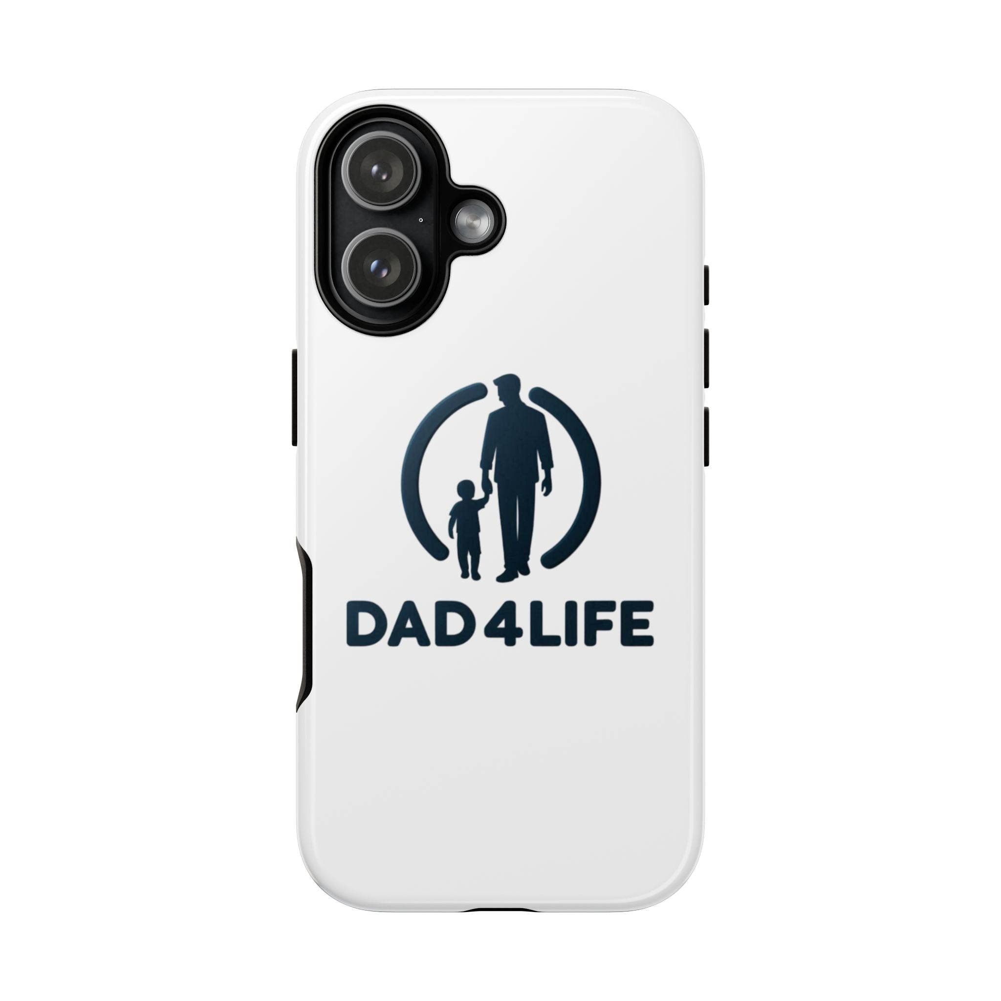 Funda protectora para teléfono Dad4Life — Funda protectora con silueta de padre e hijo