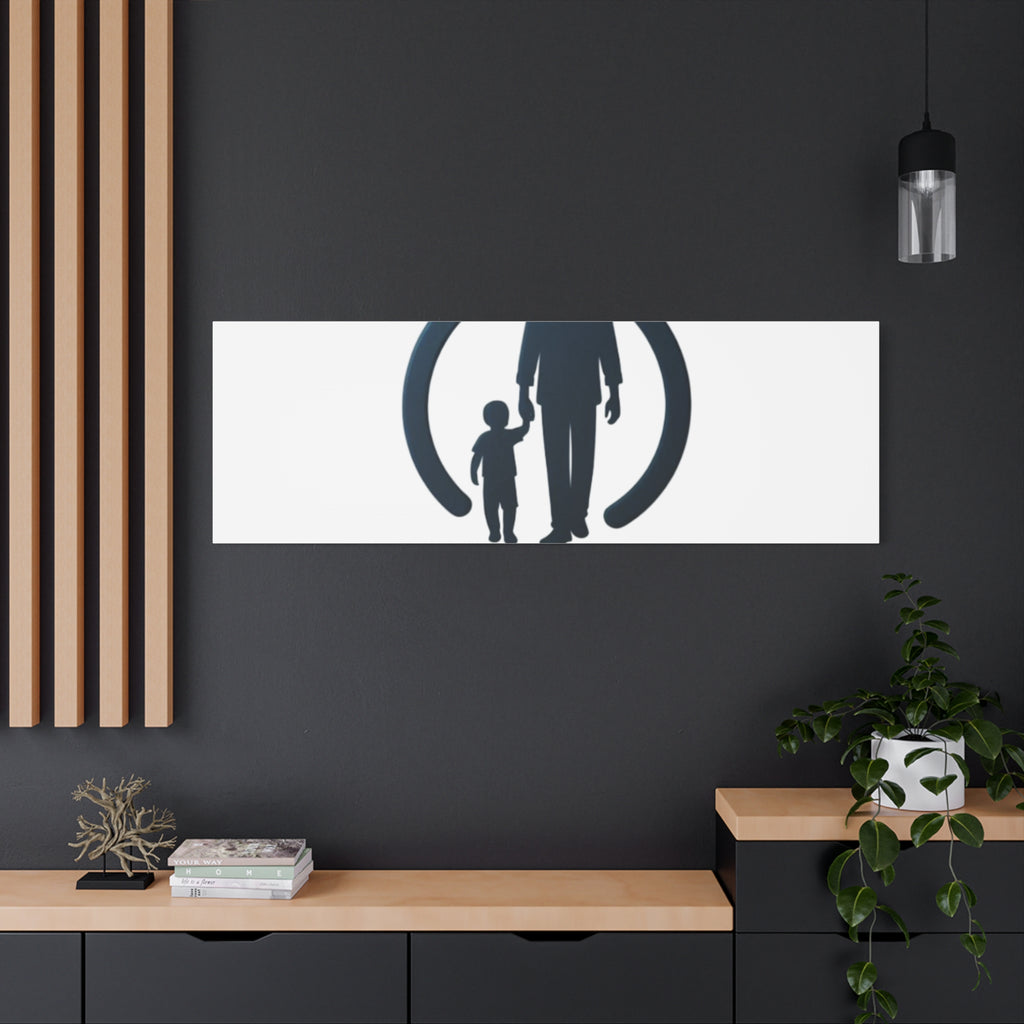 Canvas Wall Art — “DAD4LIFE” Father & Child Matte Stretched Canvas