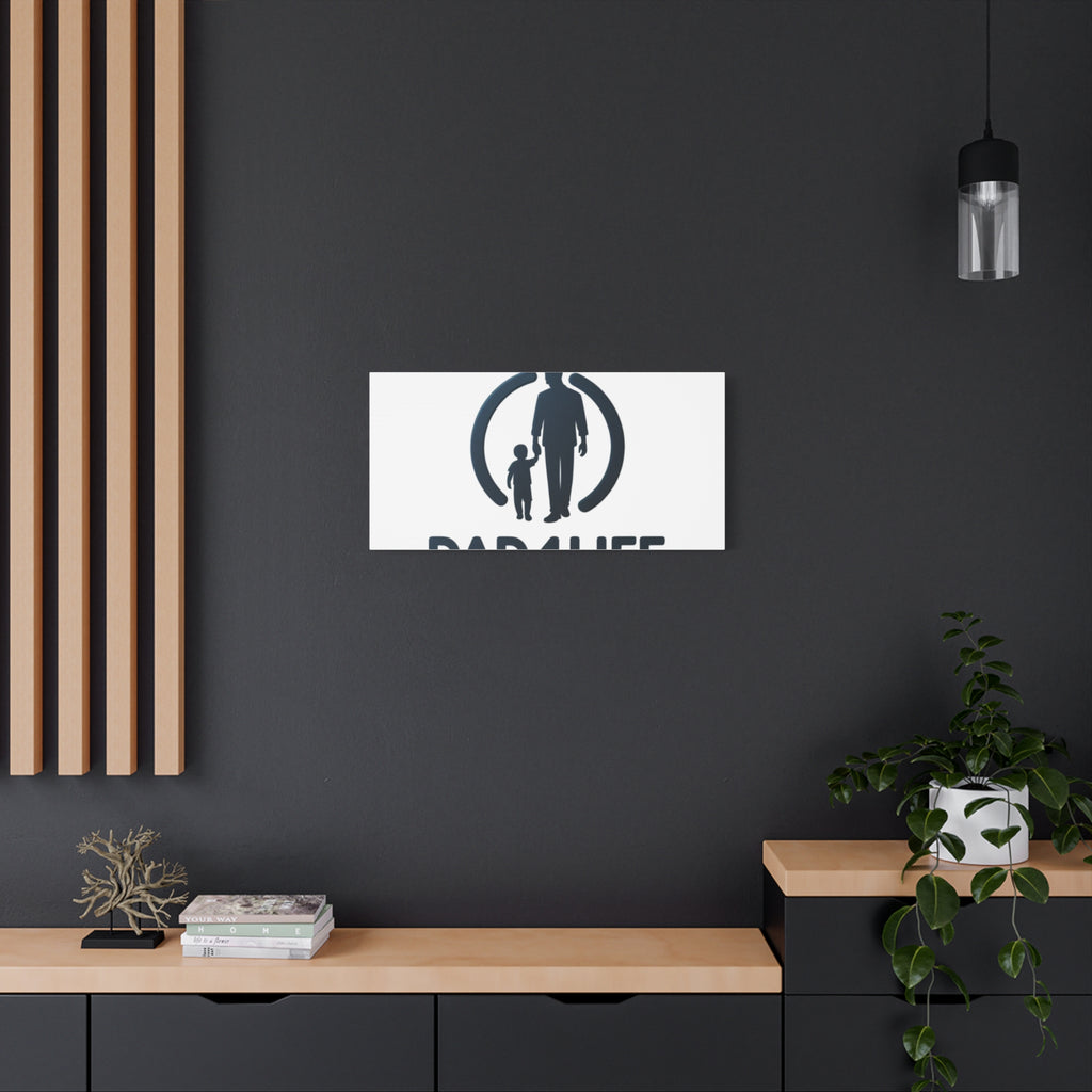 Canvas Wall Art — “DAD4LIFE” Father & Child Matte Stretched Canvas