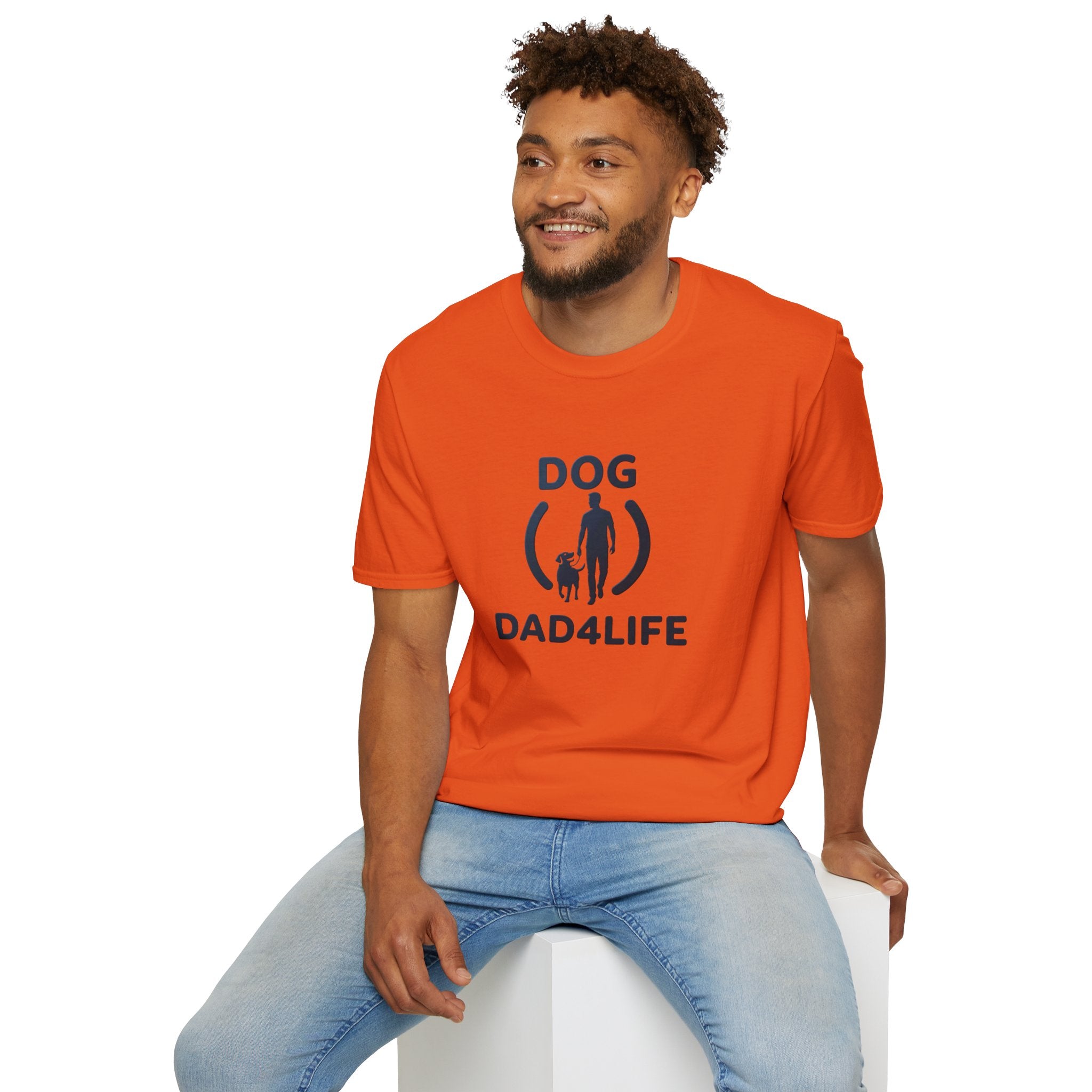 Dog Dad T-Shirt — "DOG DAD4LIFE" Graphic Tee for Dog Lovers