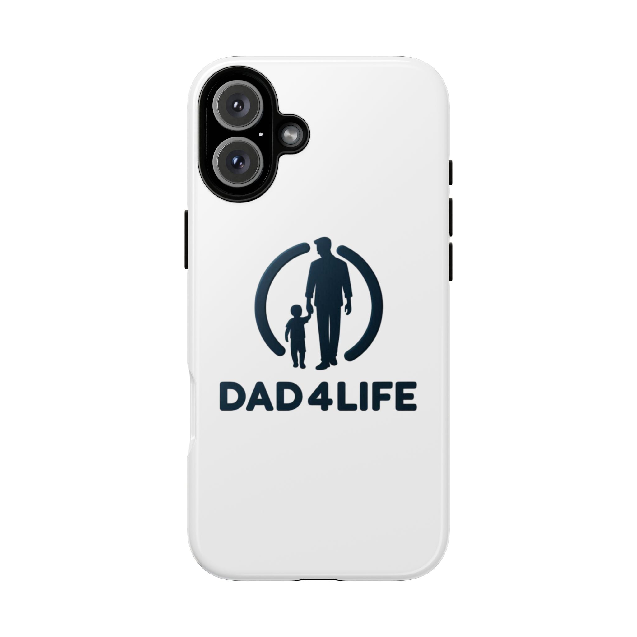 Funda protectora para teléfono Dad4Life — Funda protectora con silueta de padre e hijo