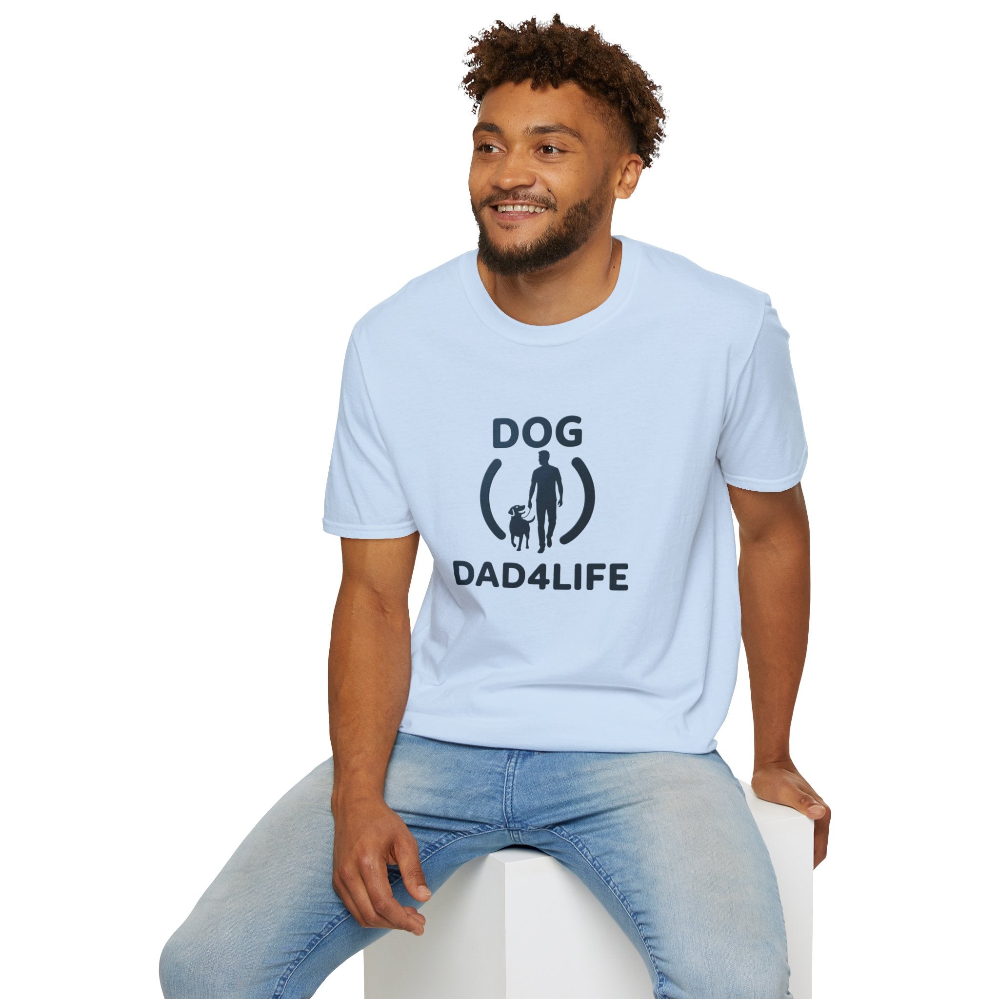 Dog Dad T-Shirt — "DOG DAD4LIFE" Graphic Tee for Dog Lovers