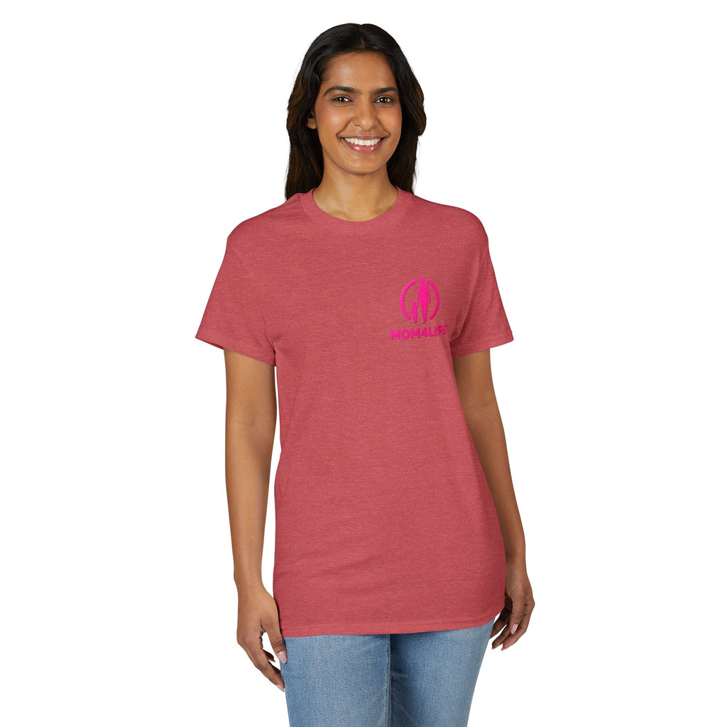 T-shirt « Mom Life » – Tee-shirt graphique silhouette de maman rose