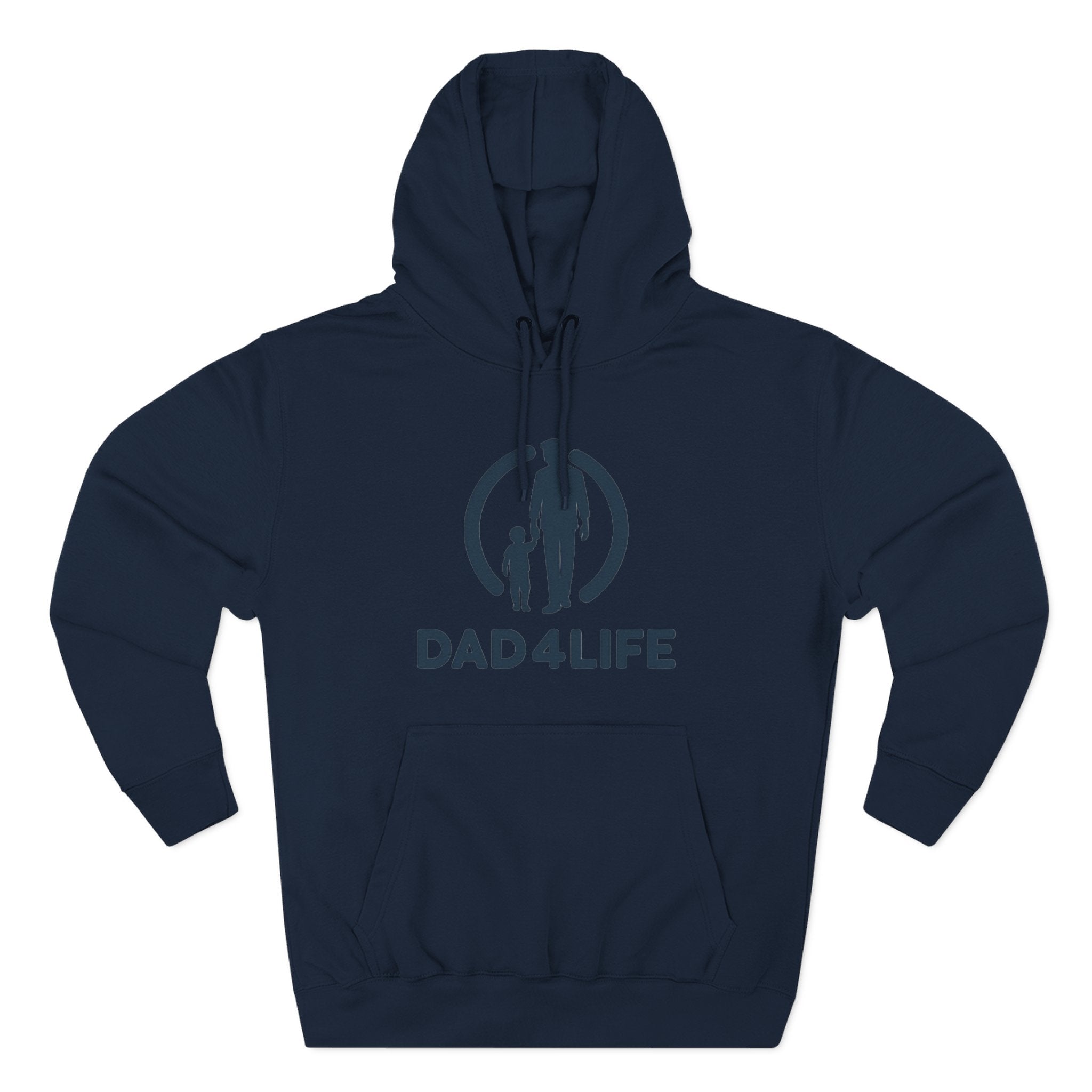 Dad 4 Life Hoodie — Father & Child Silhouette Fleece Pullover