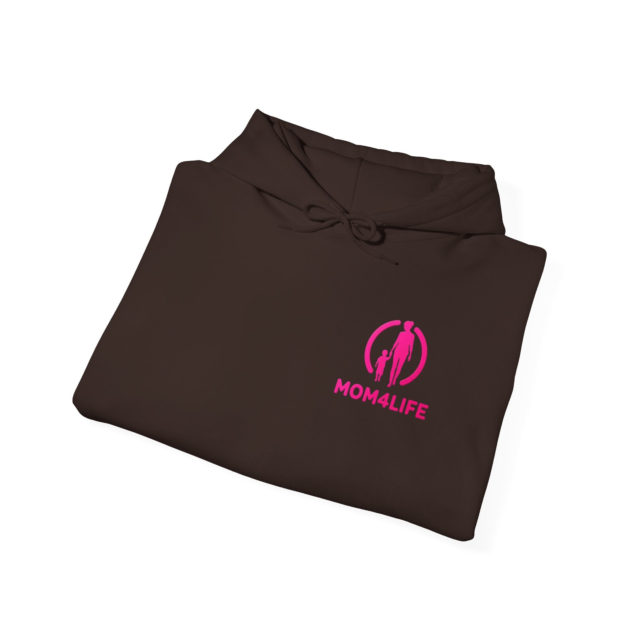 Mom4Life Hoodie – Pink Logo Mother's Day Pullover