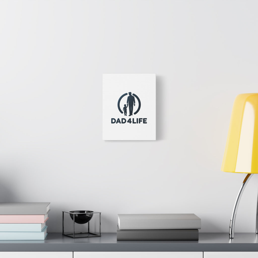Canvas Wall Art — “DAD4LIFE” Father & Child Matte Stretched Canvas