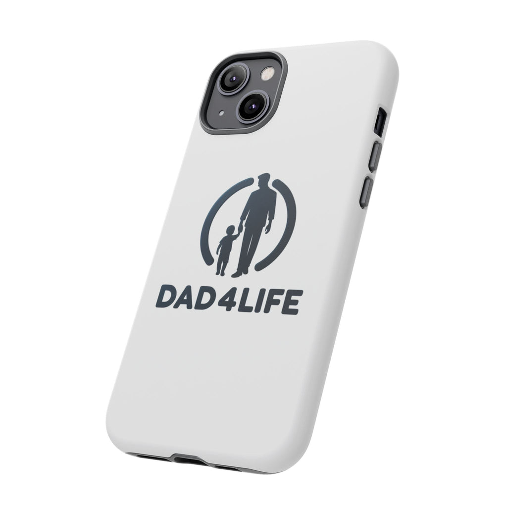 Funda protectora para teléfono Dad4Life — Funda protectora con silueta de padre e hijo