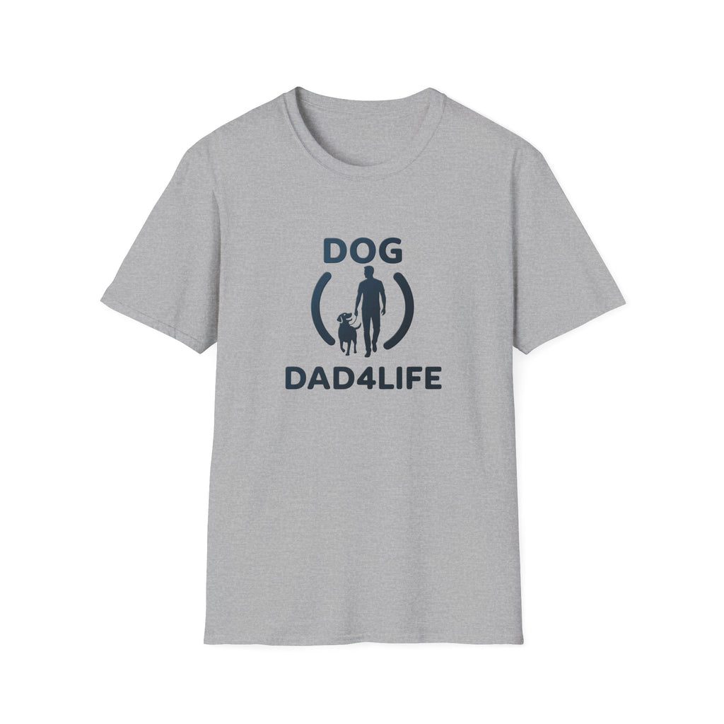 Dog Dad T-Shirt — "DOG DAD4LIFE" Graphic Tee for Dog Lovers