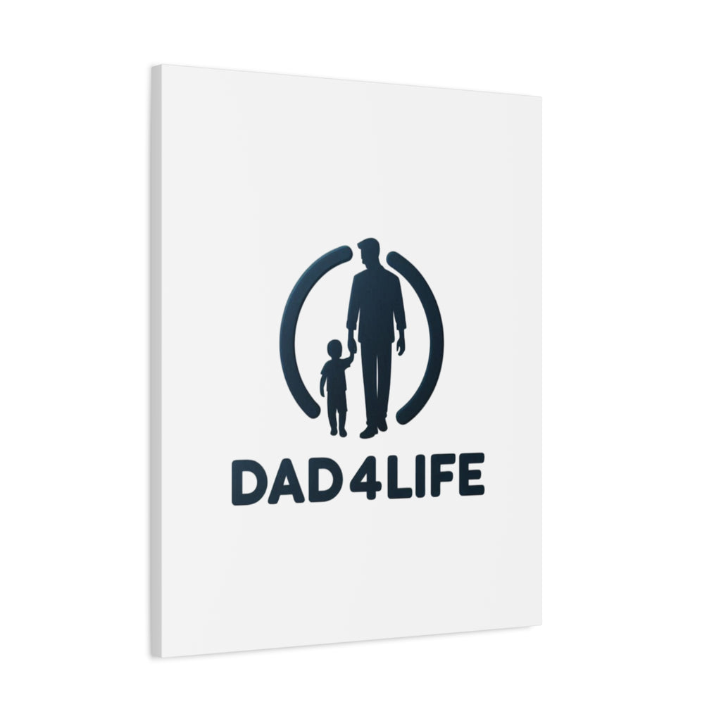Canvas Wall Art — “DAD4LIFE” Father & Child Matte Stretched Canvas