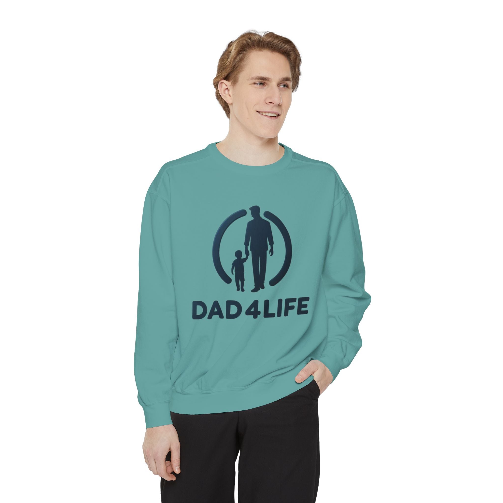 Sudadera Papá de por Vida — Cuello redondo con gráfico para Padre e Hijo