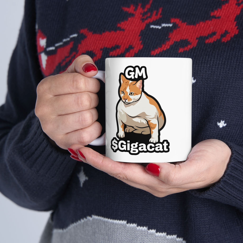$Gigacat Ceramic Mug, (11oz, 15oz)