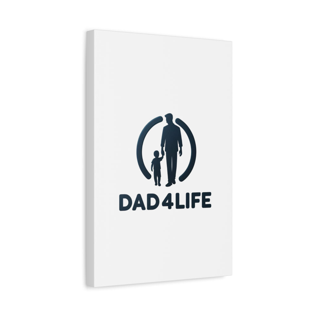 Canvas Wall Art — “DAD4LIFE” Father & Child Matte Stretched Canvas