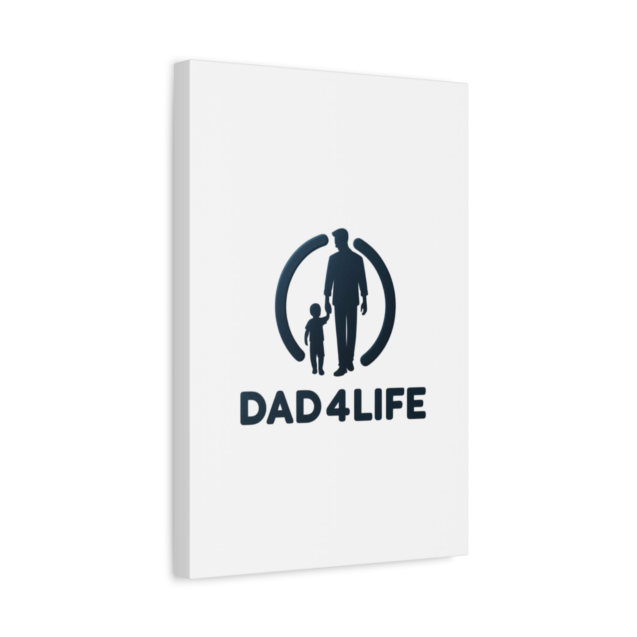 Canvas Wall Art — “DAD4LIFE” Father & Child Matte Stretched Canvas