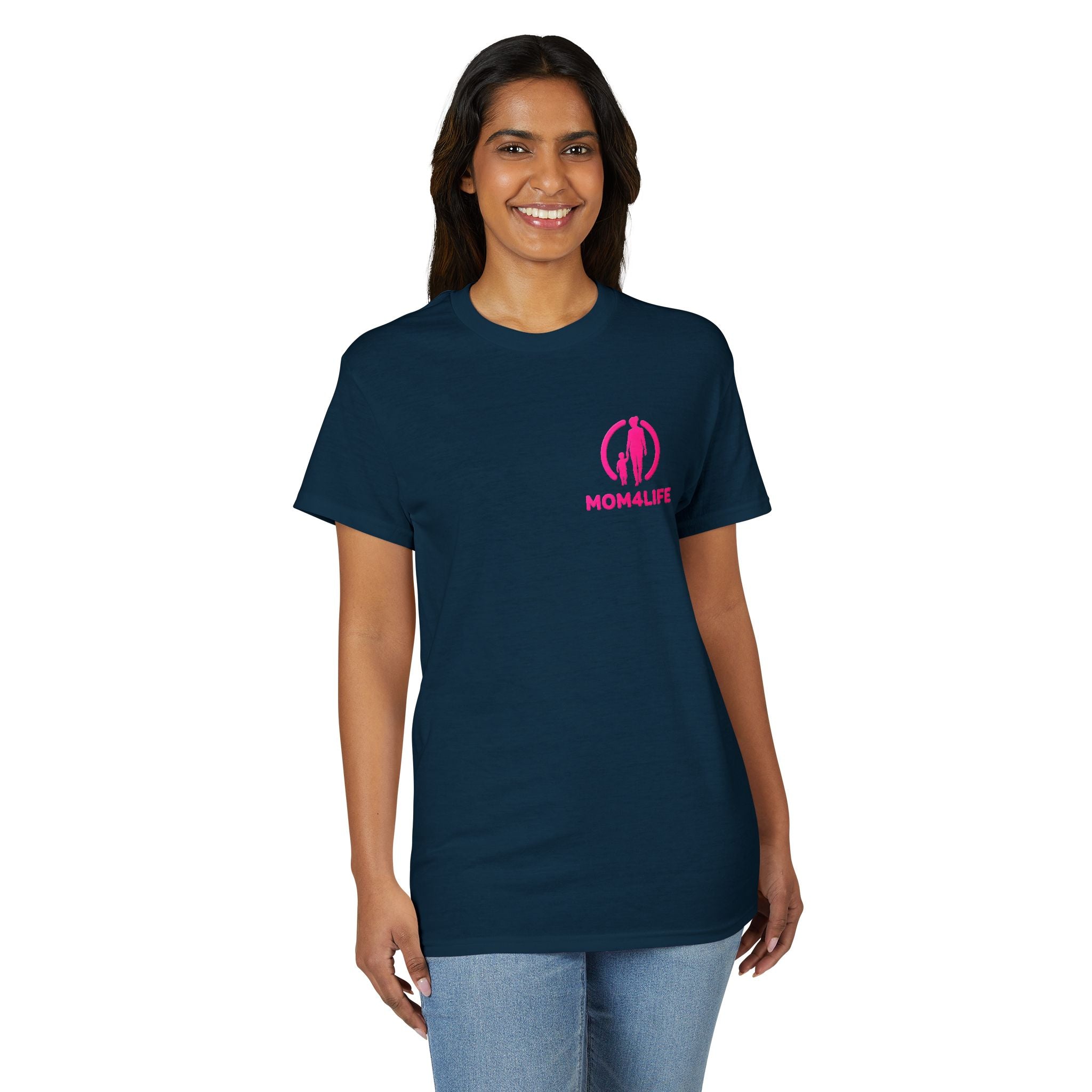 T-shirt « Mom Life » – Tee-shirt graphique silhouette de maman rose